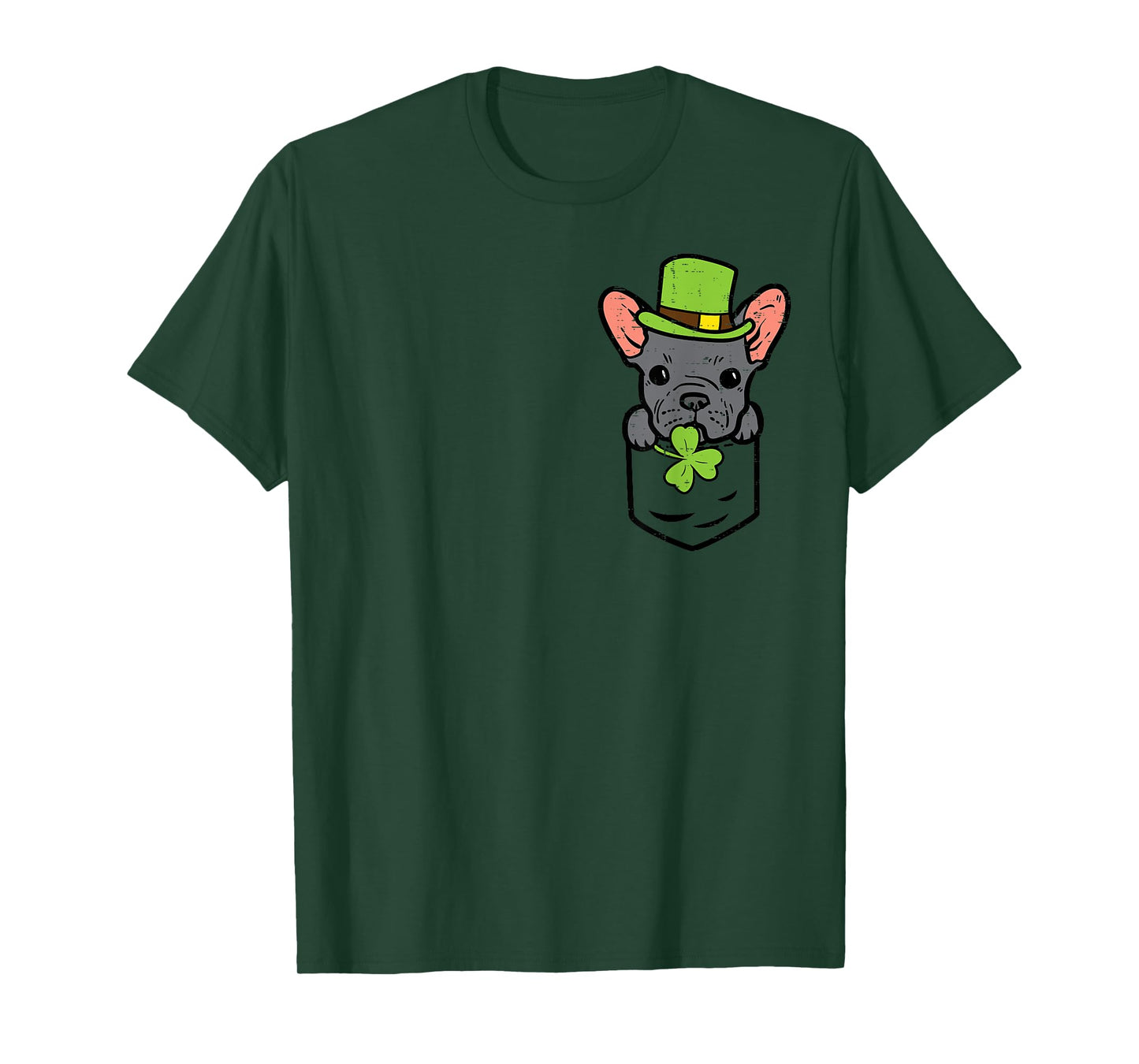 Irish Pocket French Bulldog Dog Saint Paddys St Patricks Day T-Shirt