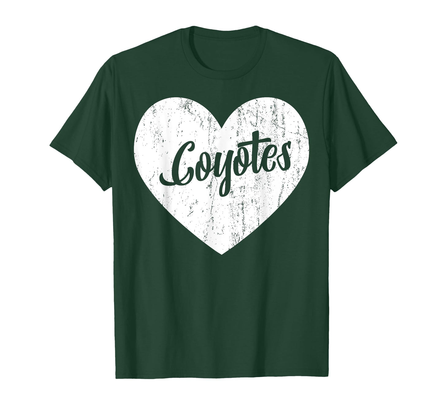 Coyotes School Sports Fan Team Spirit Mascot Heart Gift T-Shirt