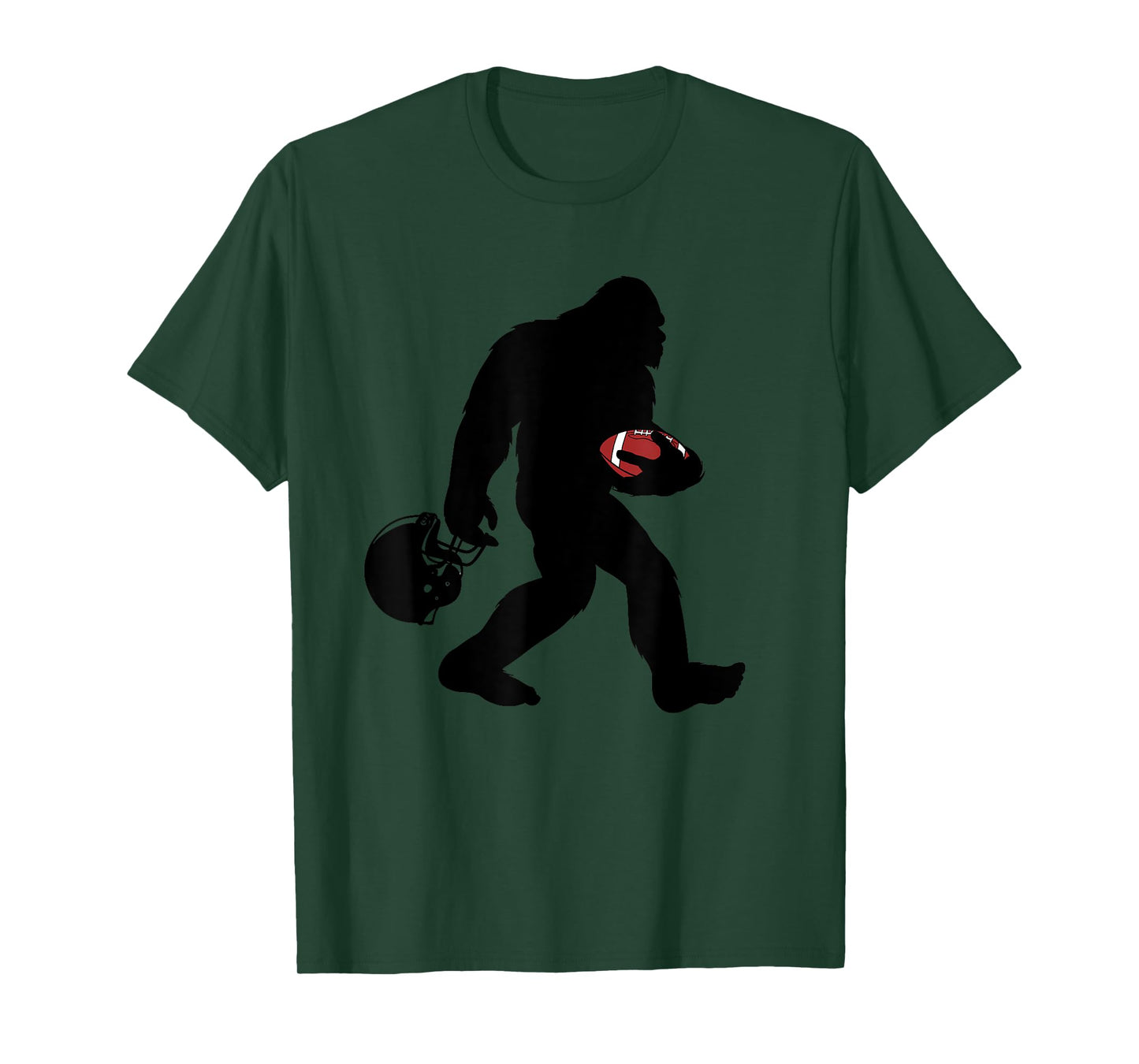 Bigfoot with Football and Helmet T-Shirt