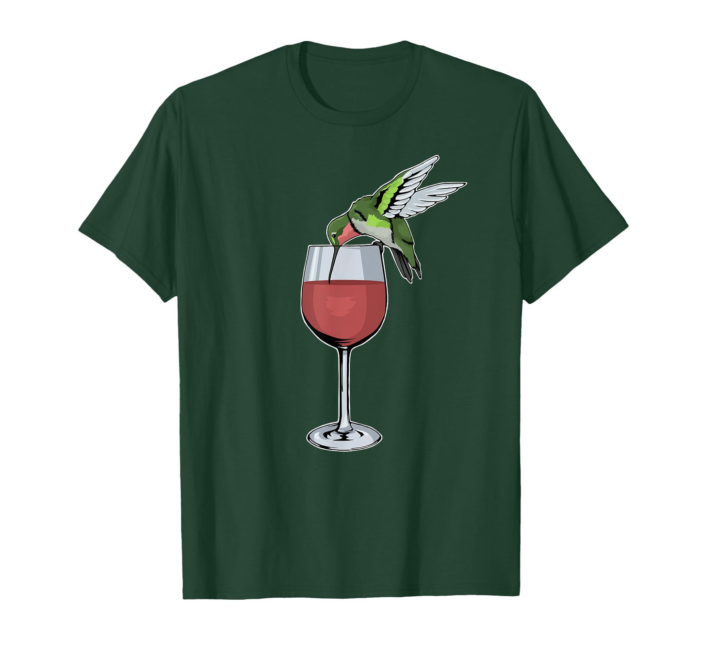 Hummingbird Wine Tshirt Bird Spirit Animal Wine Hummingbird T-Shirt