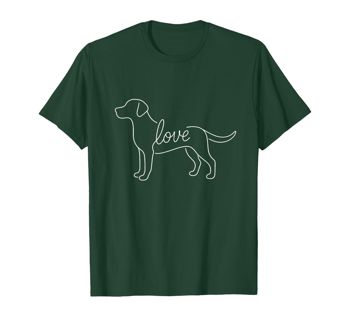 Labrador Retriever Love Line Art Minimalist Lab Dog Lover T-Shirt
