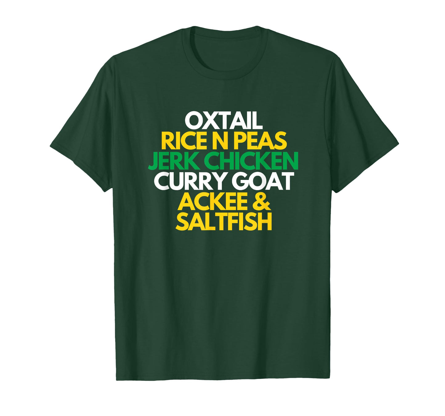 Jamaica Food Pride Jamaican Flag Funny Caribbean DNA T-Shirt