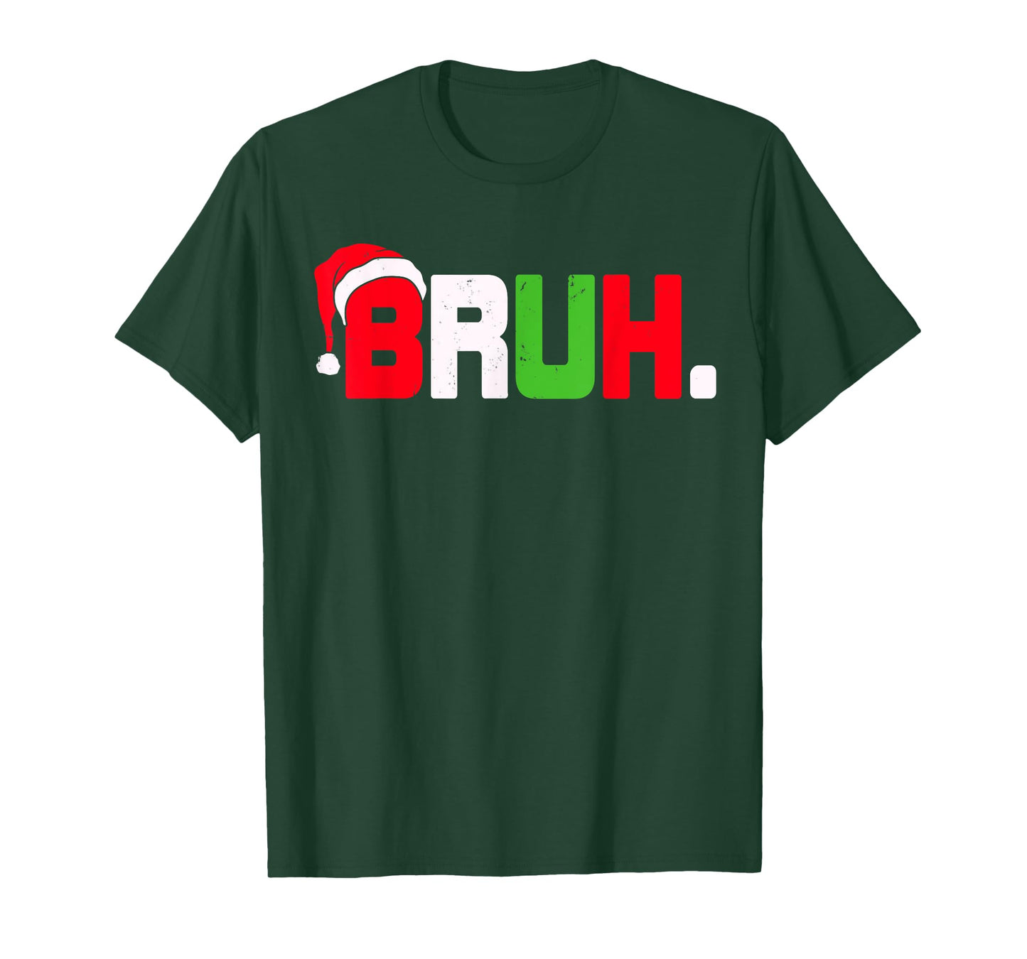 Bruh Santa Hat For Teens Boys Girls Kids Men Funny Christmas T-Shirt