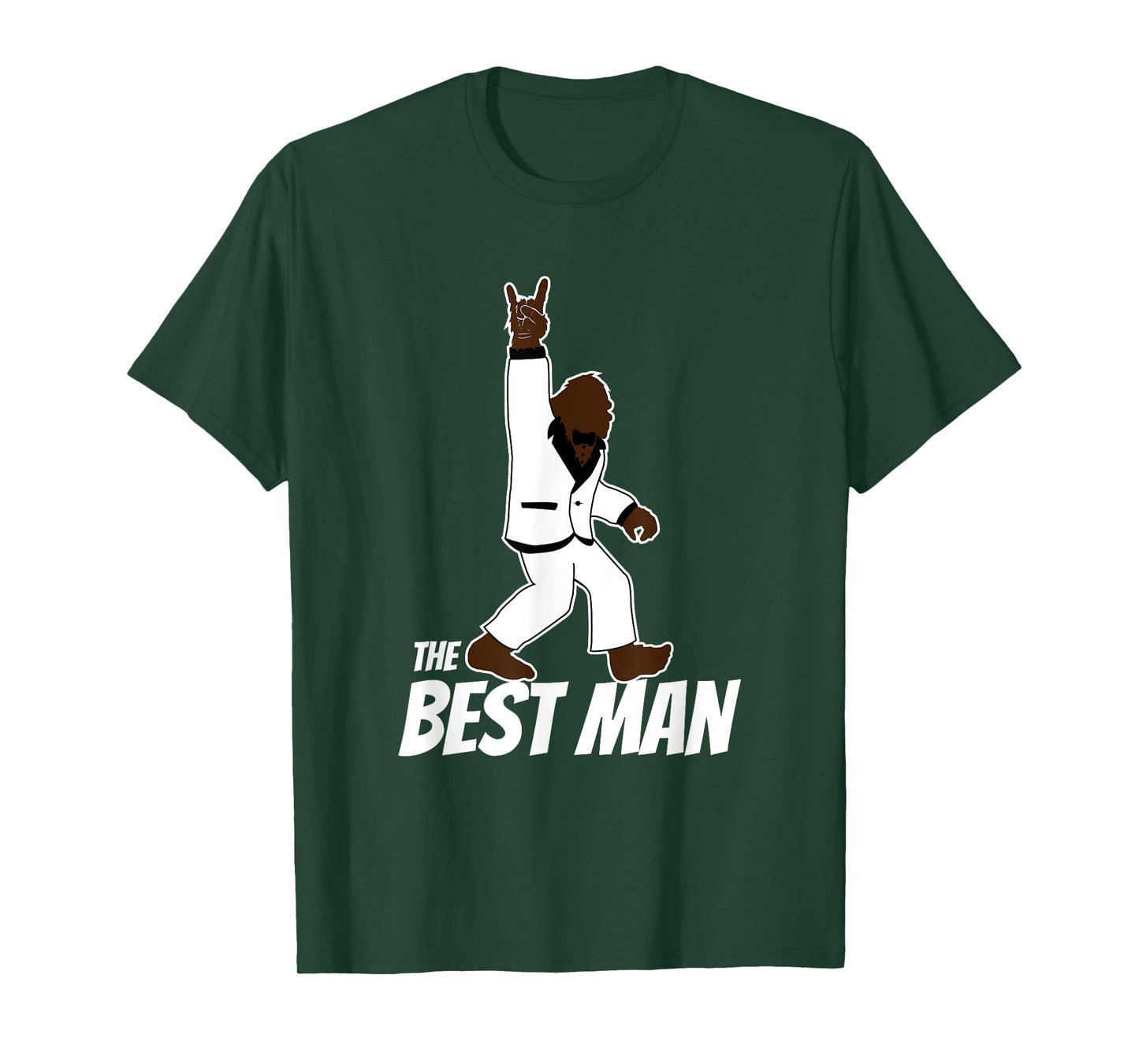 Bigfoot Rock and Roll Best Man Bachelor Party Wedding Gift T-Shirt