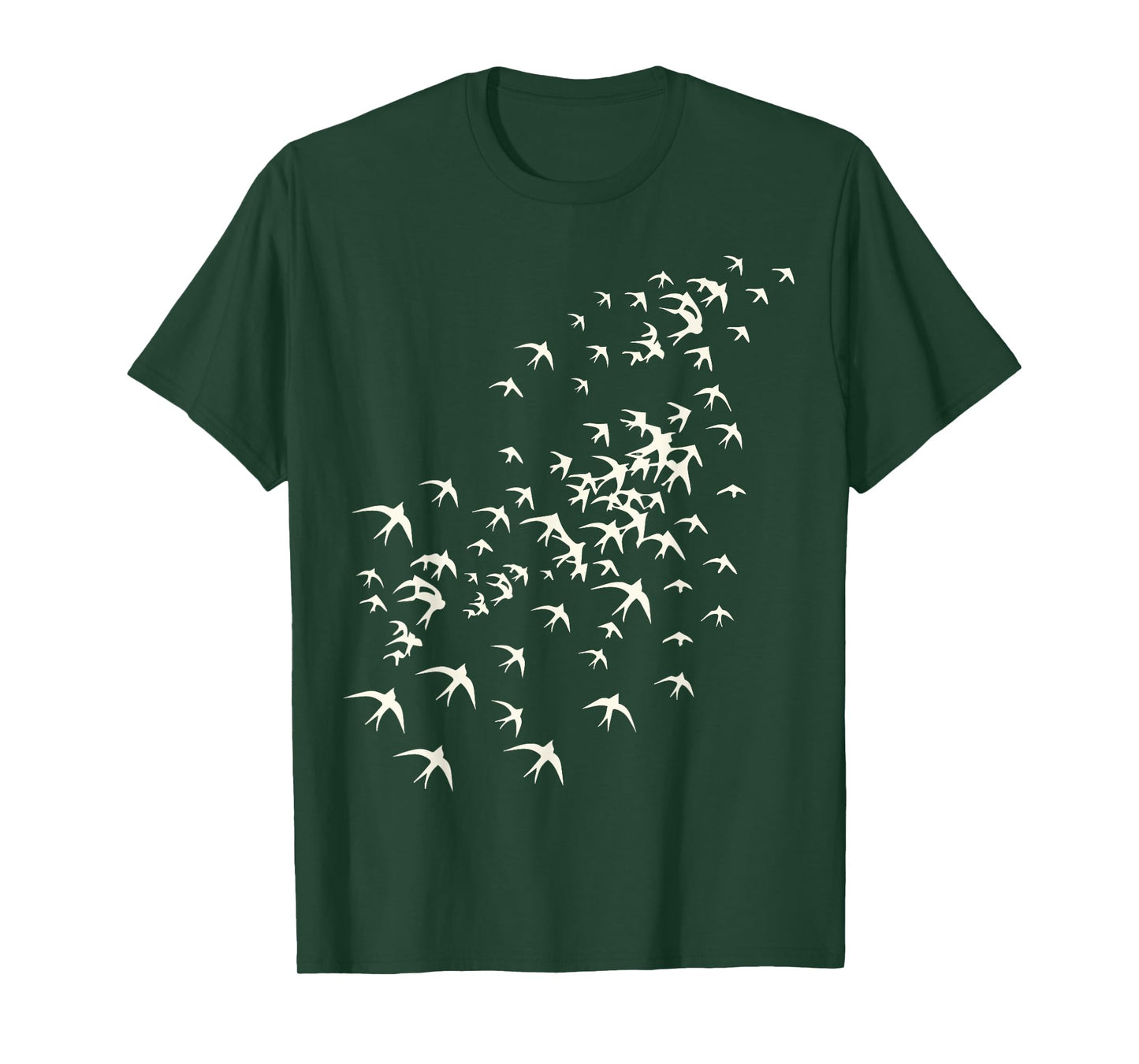 Flock of Birds Flying - Nature and Bird Lovers Graphic Print T-Shirt