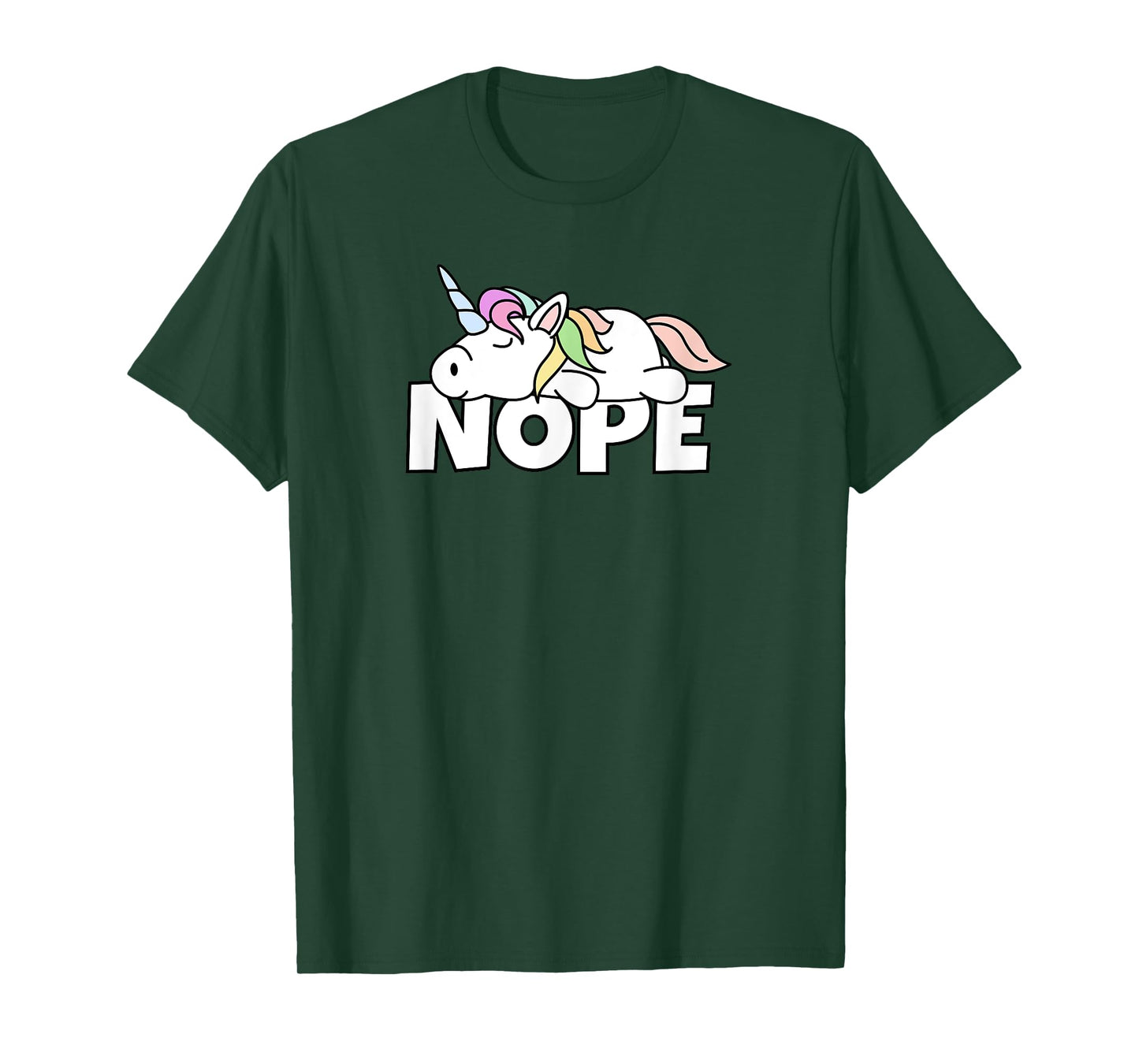 Lazy Unicorn Nope T-Shirt