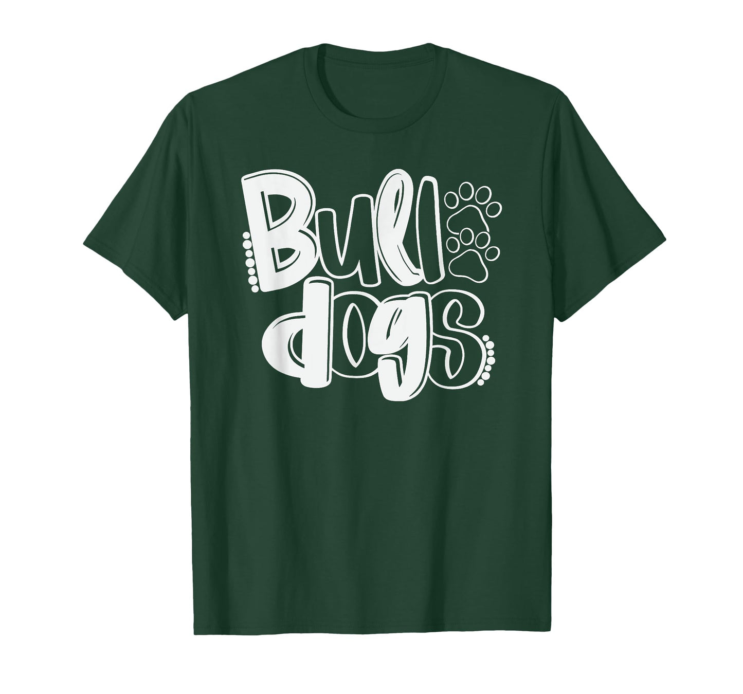 Funny Bulldog School Spirit Team Go Dawgs Back To School T-Shirt