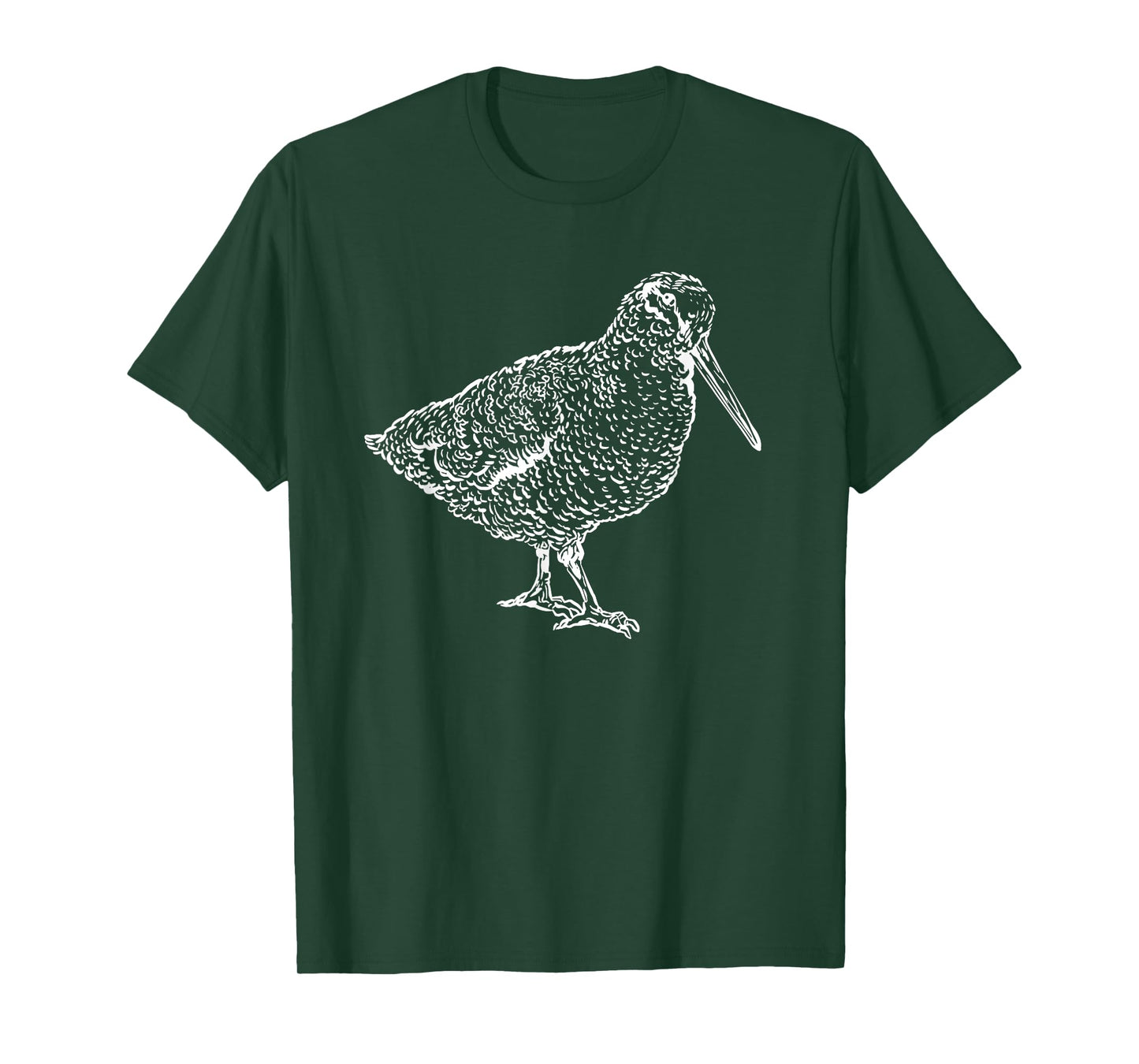 Woodcock Bird Hand-Drawn Wildlife Nature Flying T-Shirt