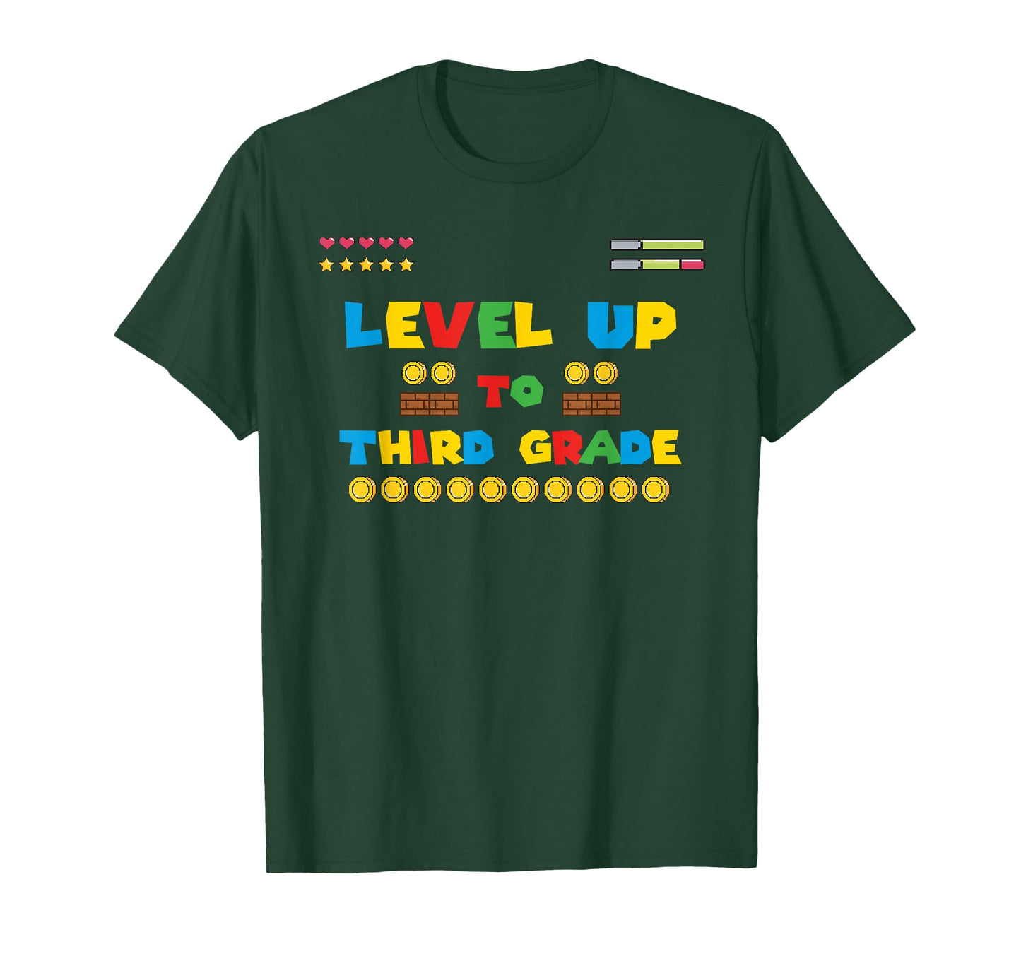 Level Up To Third Grade 3rd Kiddo Game Gaming Back to School T-Shirt