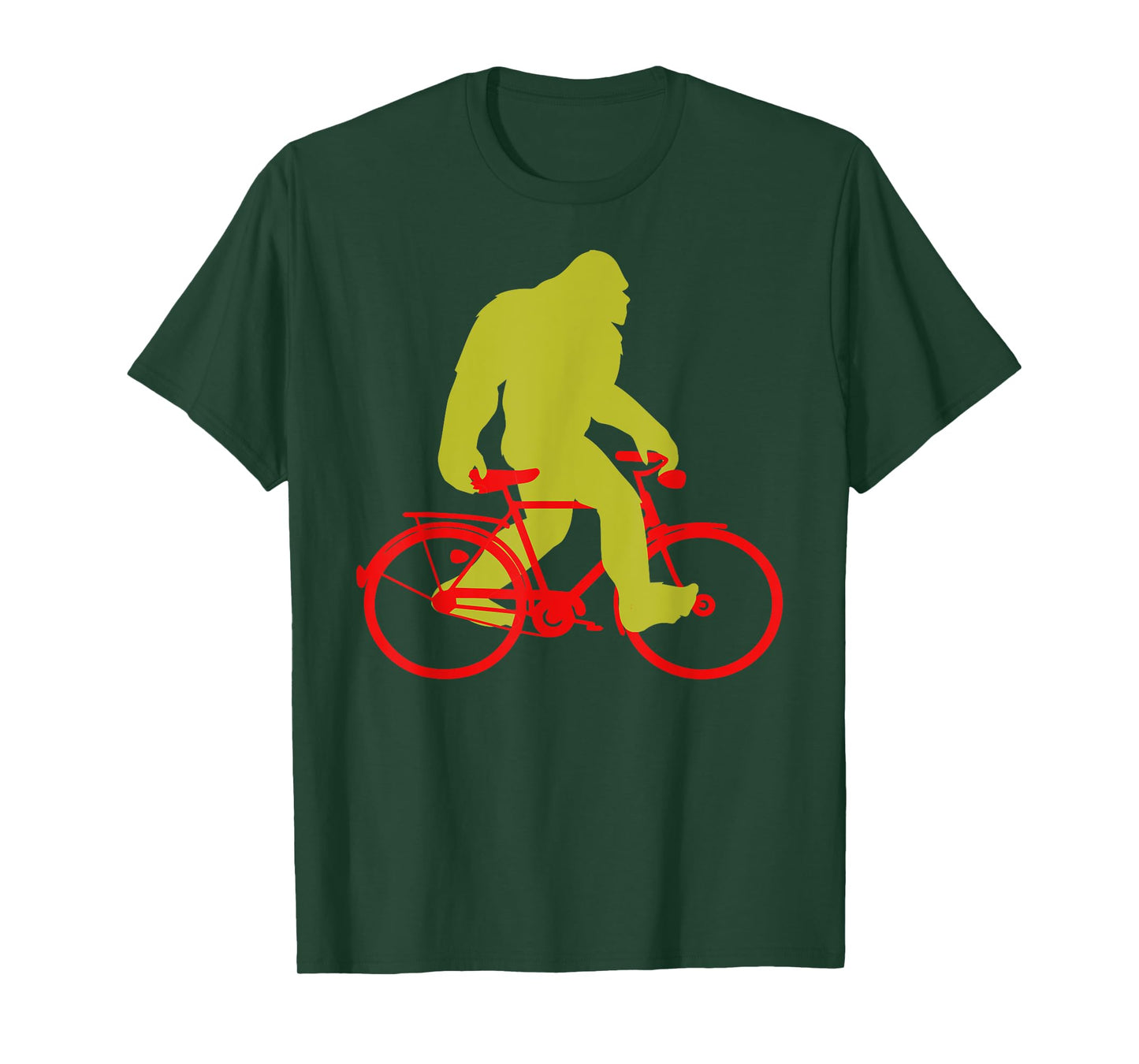 Bigfoot Riding Bicycle Shirt, Funny Cute Sasquatch Bike Gift T-Shirt