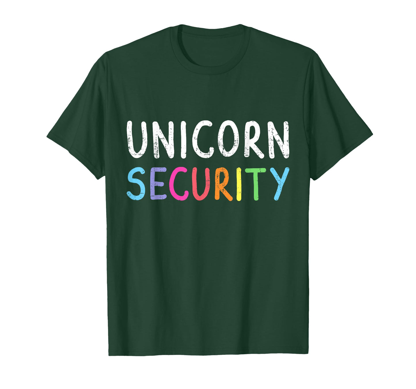 Unicorn security lazy DIY halloween costume mom dad daughter T-Shirt