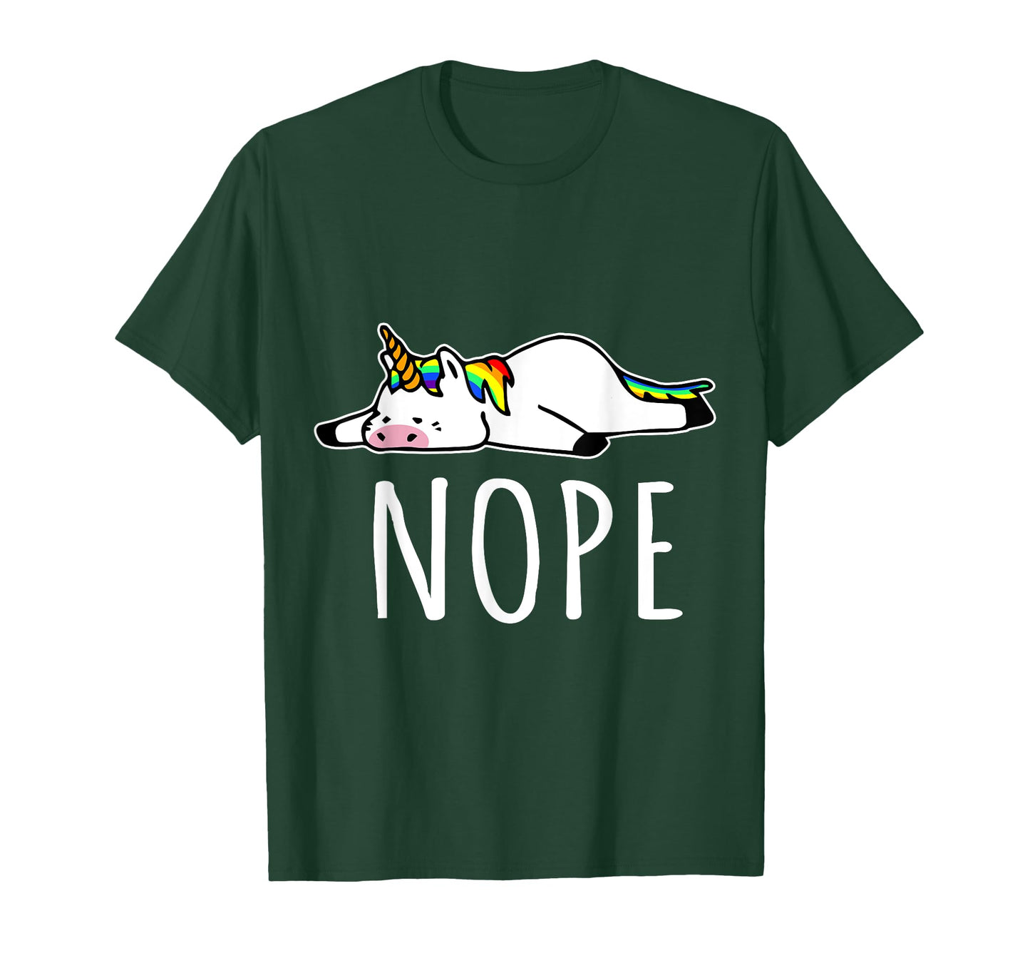 Nope Unicorn T-Shirt Nah Not Gonna Do It, Funny Lazy Gift T-Shirt