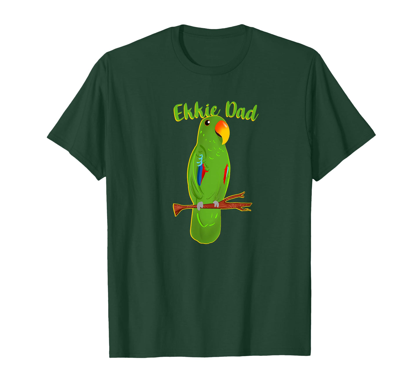 Ekkie Dad Eclectus Parrot Adorable Bird Cute Drawing T-Shirt