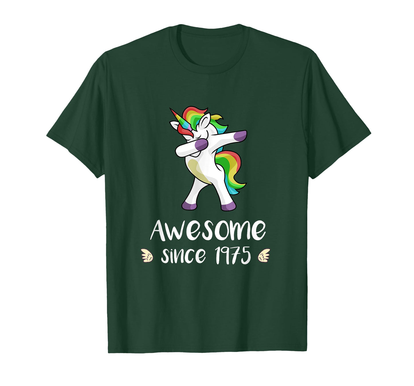 Awesome Since 1975 T-Shirt Cute Unicorn 43rd Birthday Gift T-Shirt