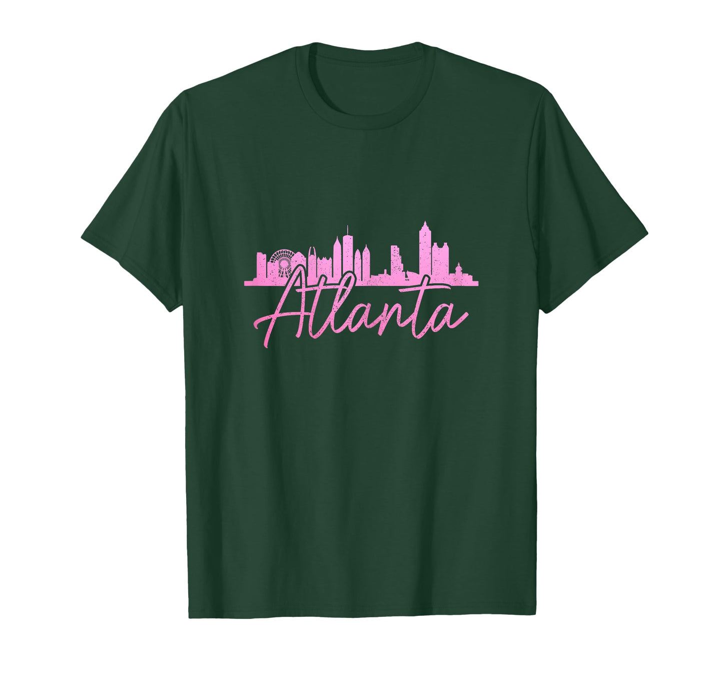 Atlanta Skyline Georgia Vintage Pride ATL 404 Pink T-Shirt