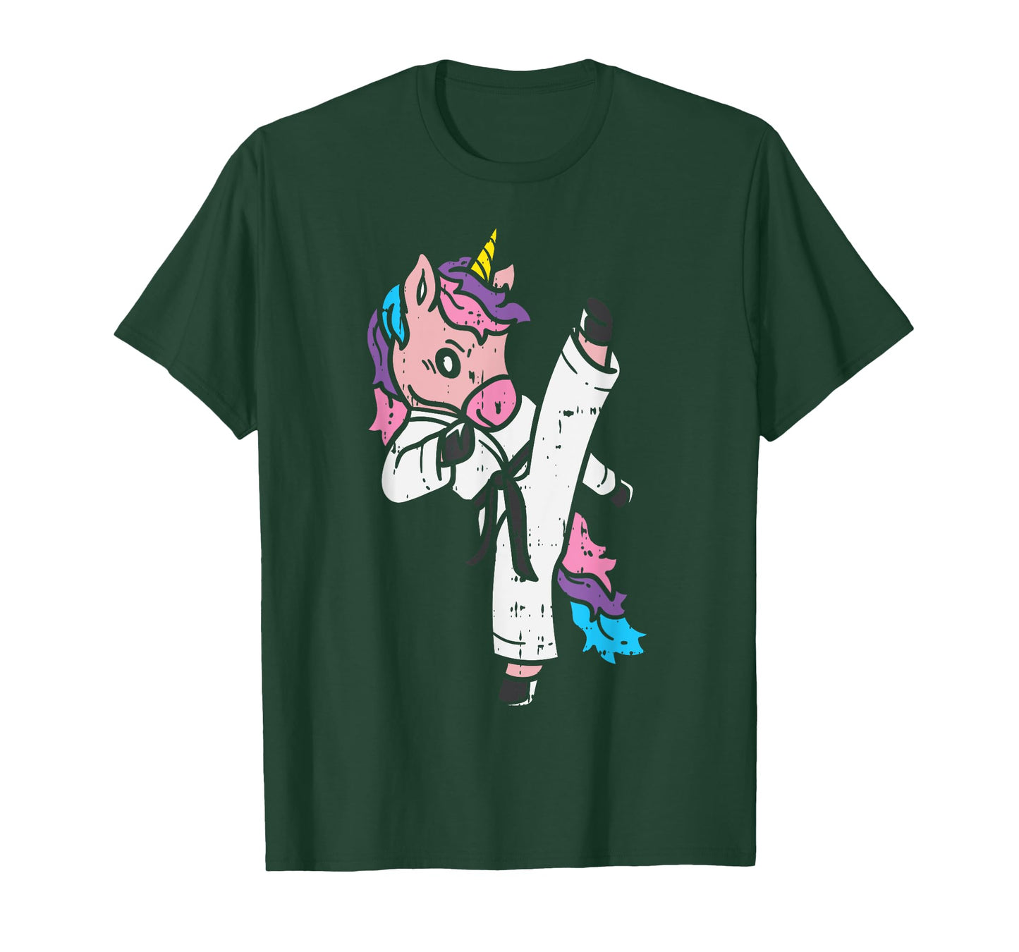 Kicking Unicorn Martial Art Cute Karate Taekwondo Girls Gift T-Shirt