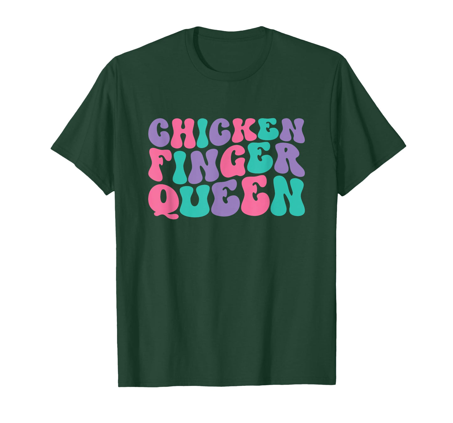 Chicken Finger Queen Womens Chicken Fingers Retro Vintage T-Shirt