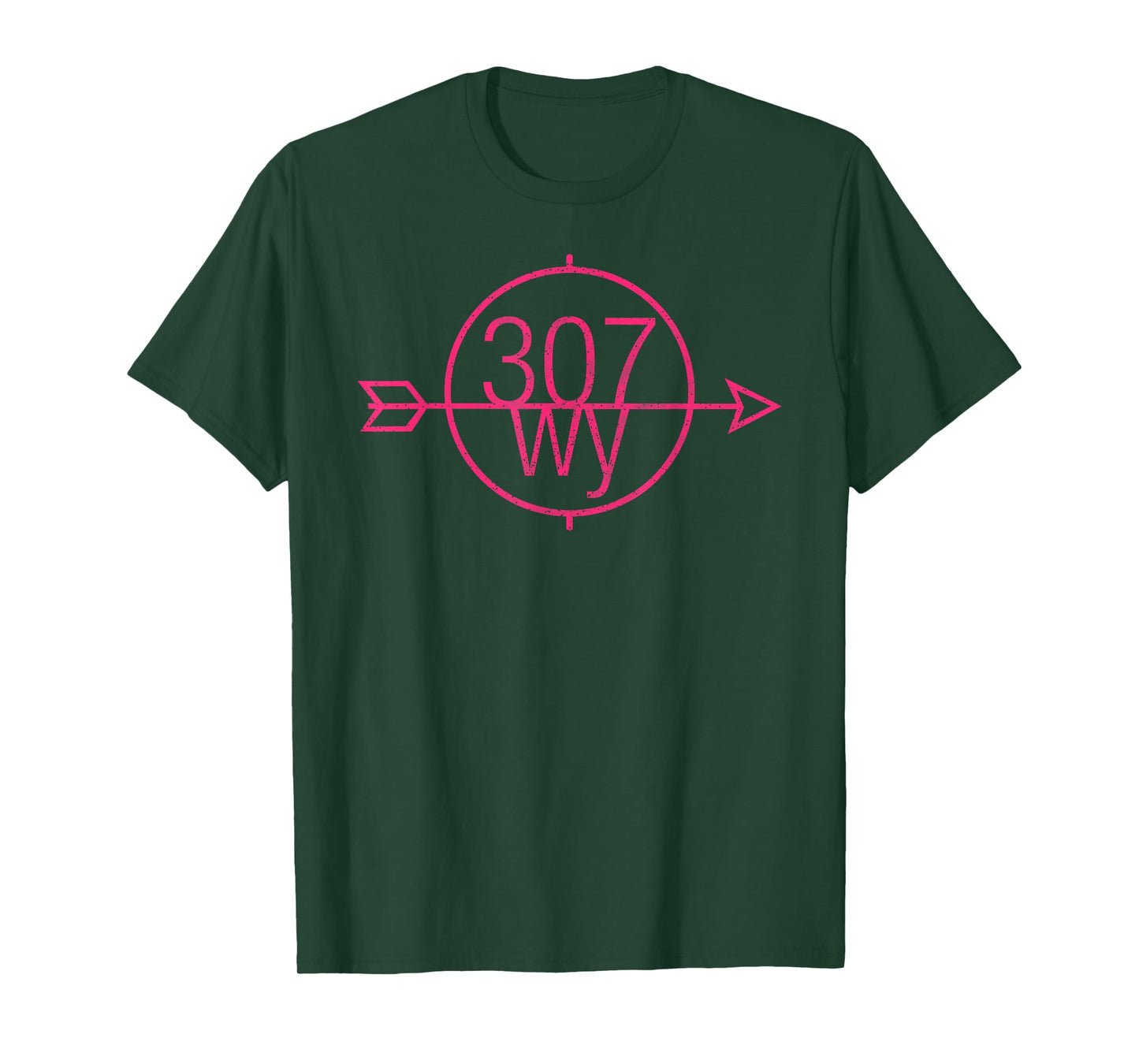 Wyoming Area Code 307 State Pride Hometown Pink T-Shirt