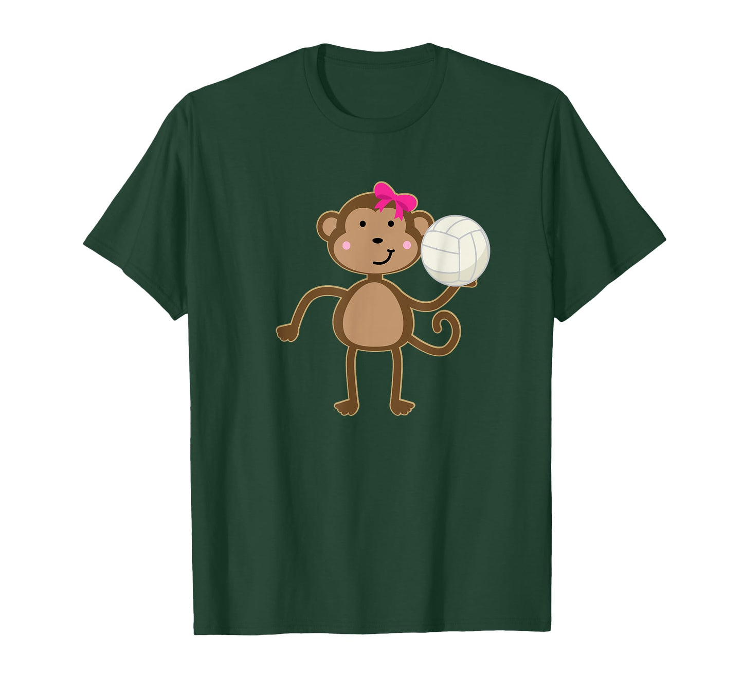 Volleyball T-shirt Cute Sports Ball Girl Monkey Team Gift T-Shirt