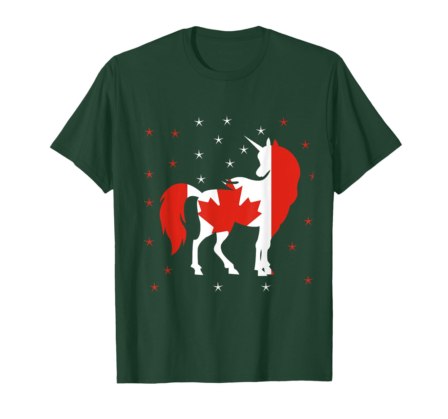 Unicorn Canada Flag Canadian T-Shirt