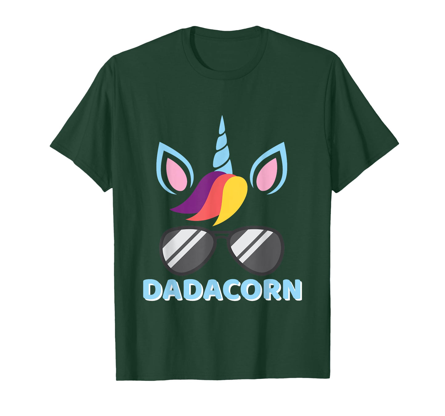 Dadacorn Unicorn Dad Sunglasses Fun T Shirt For Him T-Shirt