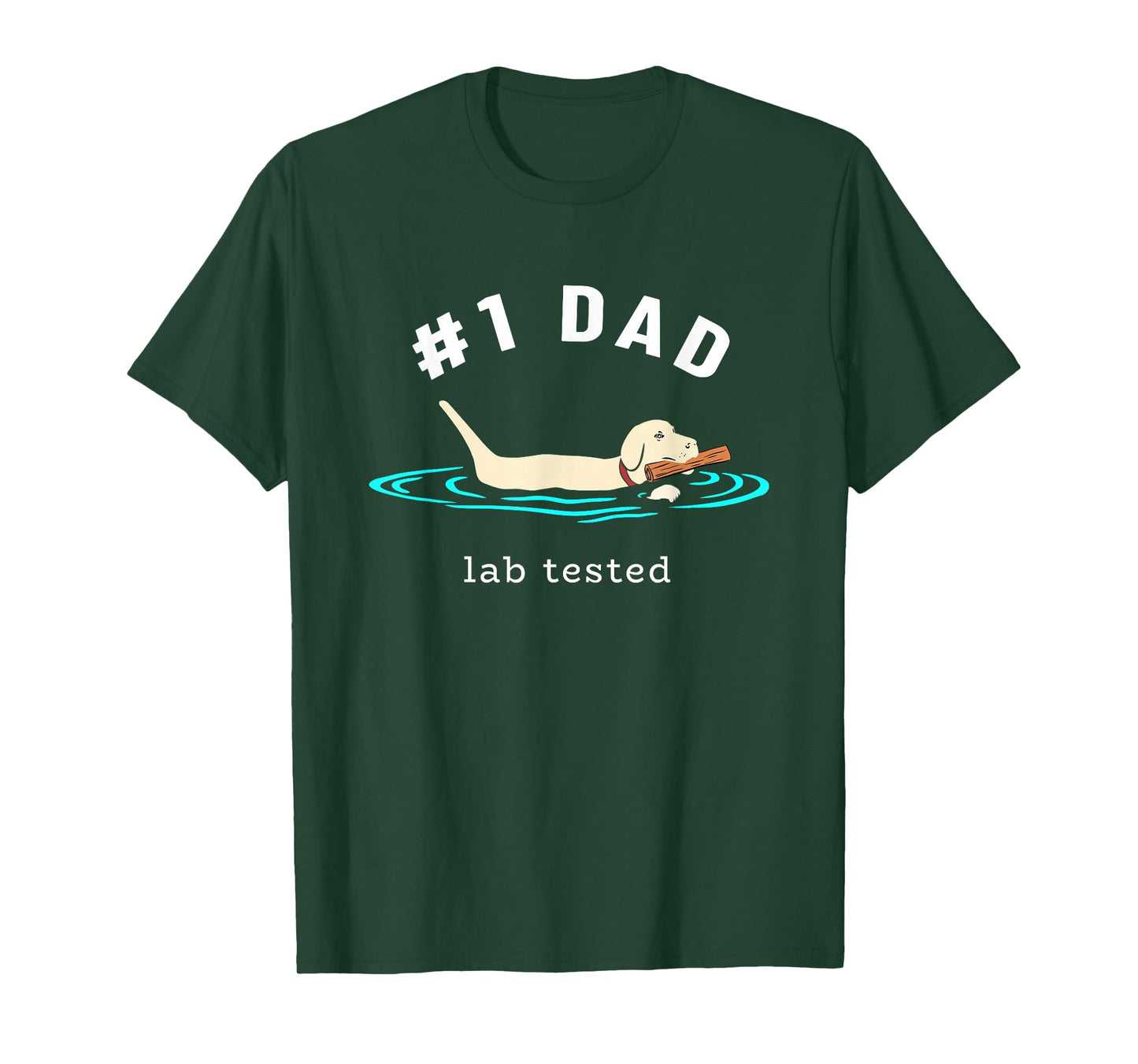 Lab Dad Yellow Labrador Retriever #1 Dad Lab Tested T-Shirt