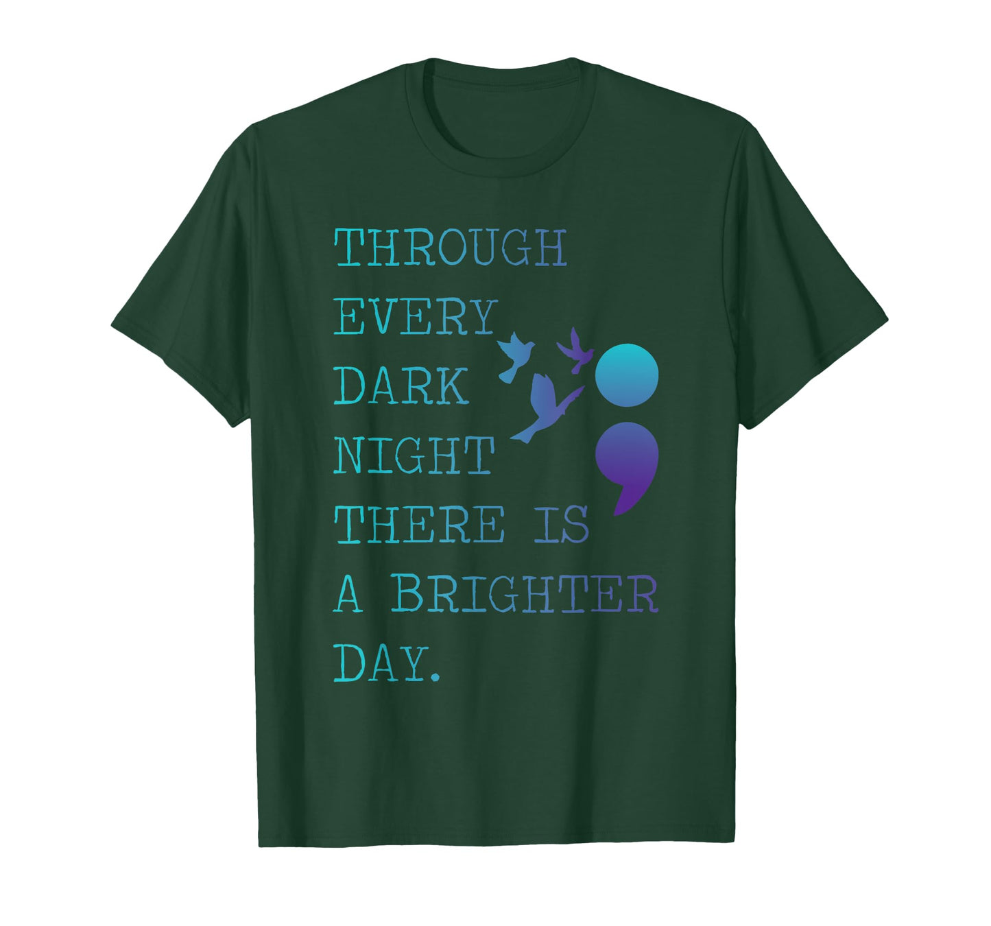 Semicolon Love Birds for a Prevention Awareness T-Shirt