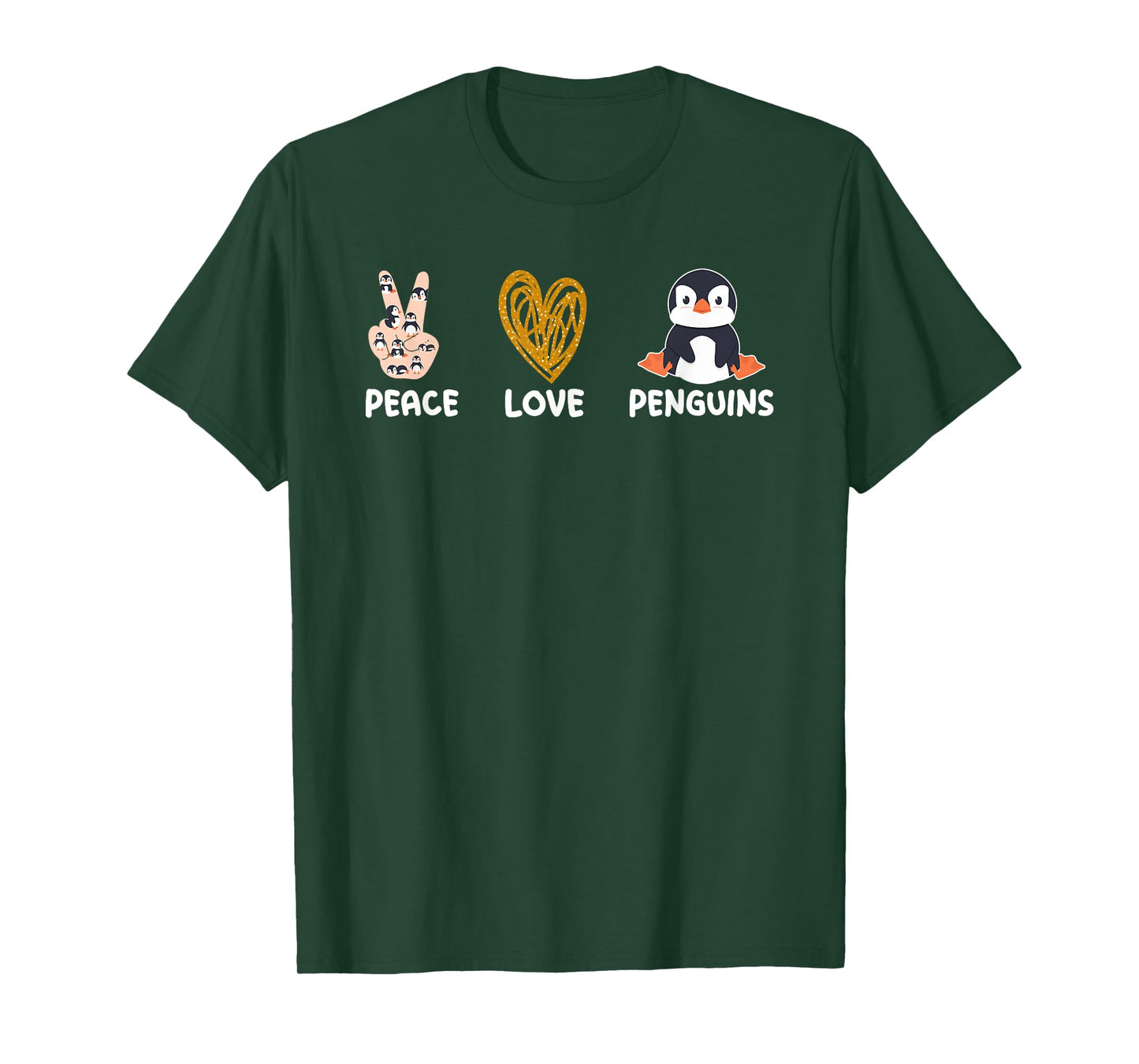 Funny Penguin Peace Love Penguins Kids T-Shirt