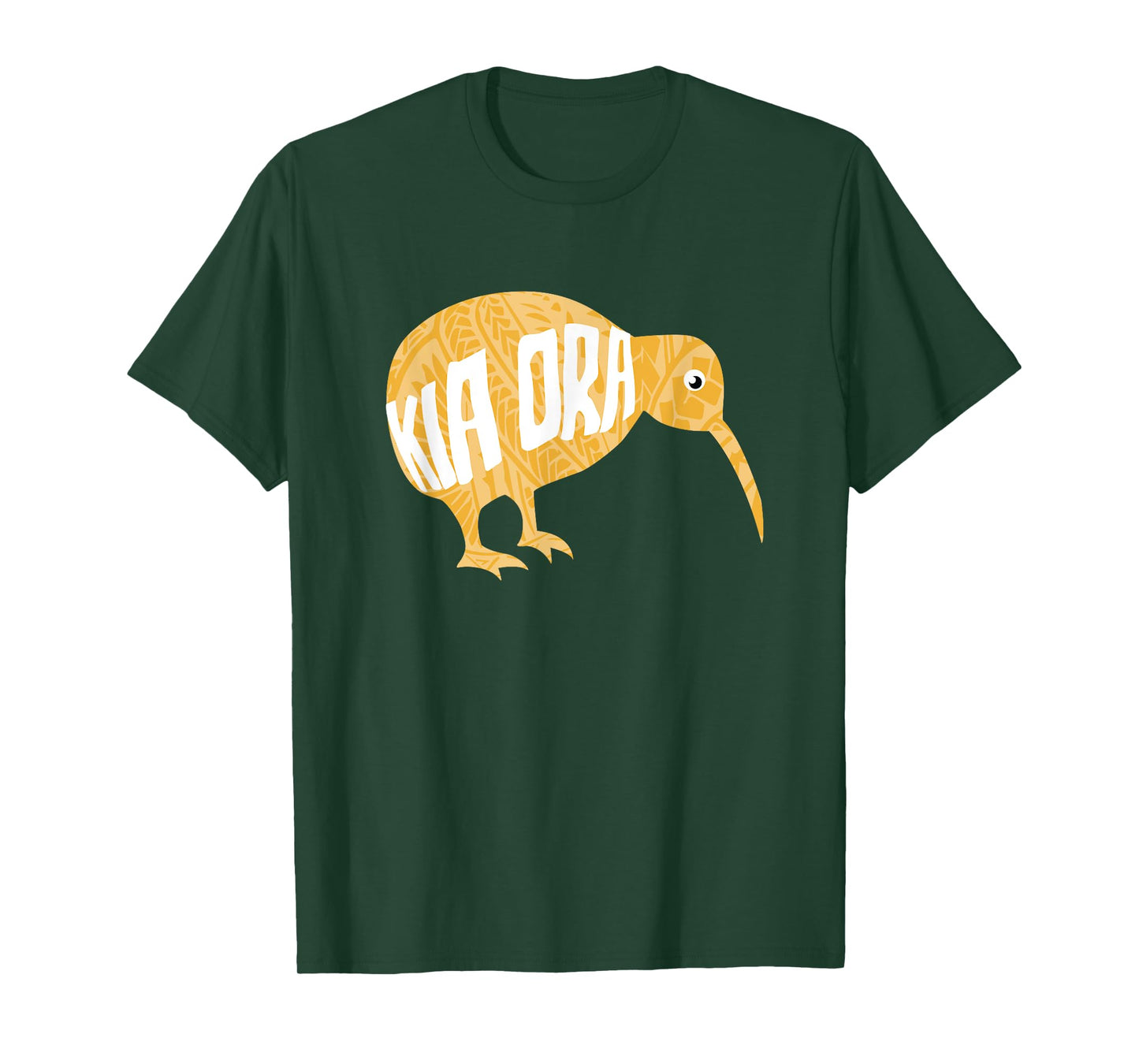 New Zealand Kiwi Bird Tribal Pattern Kia Ora Be Well Gift T-Shirt