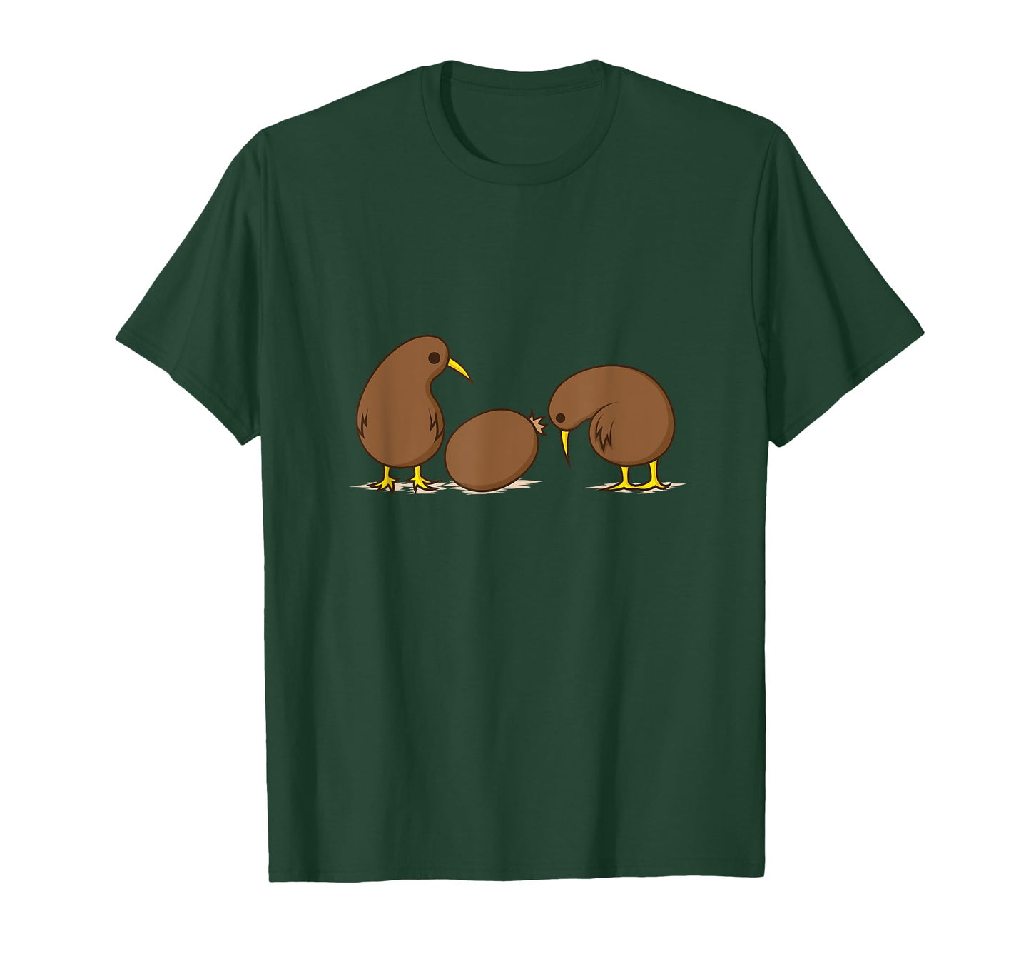 Two Kiwi Birds with one Kiwi Fruit T-Shirt