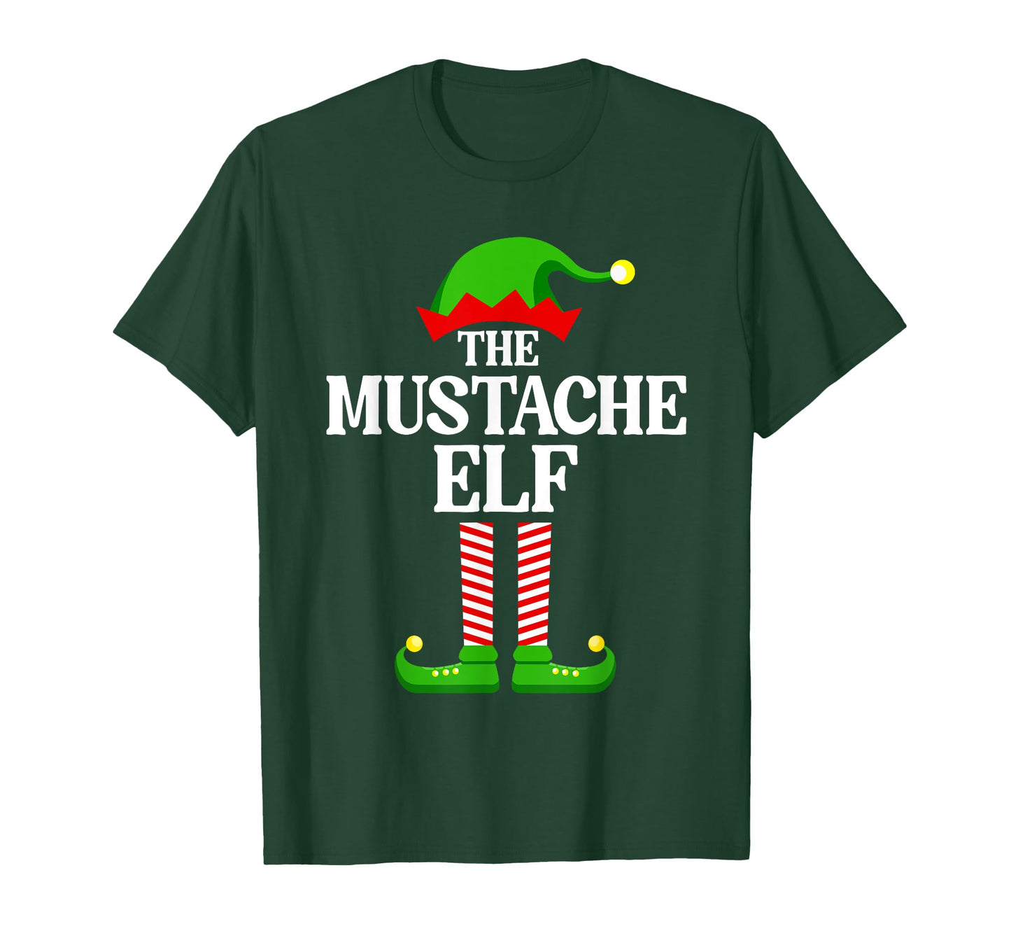 Mustache Elf Family Matching Group Funny Christmas T-Shirt