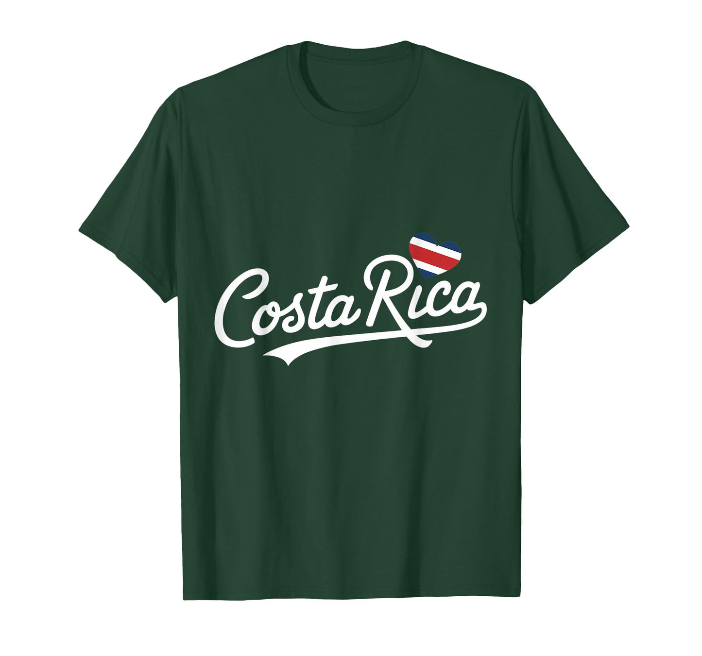 Costa Rica Heart Vacation Tropical Pura Vida Costa Rica Flag T-Shirt