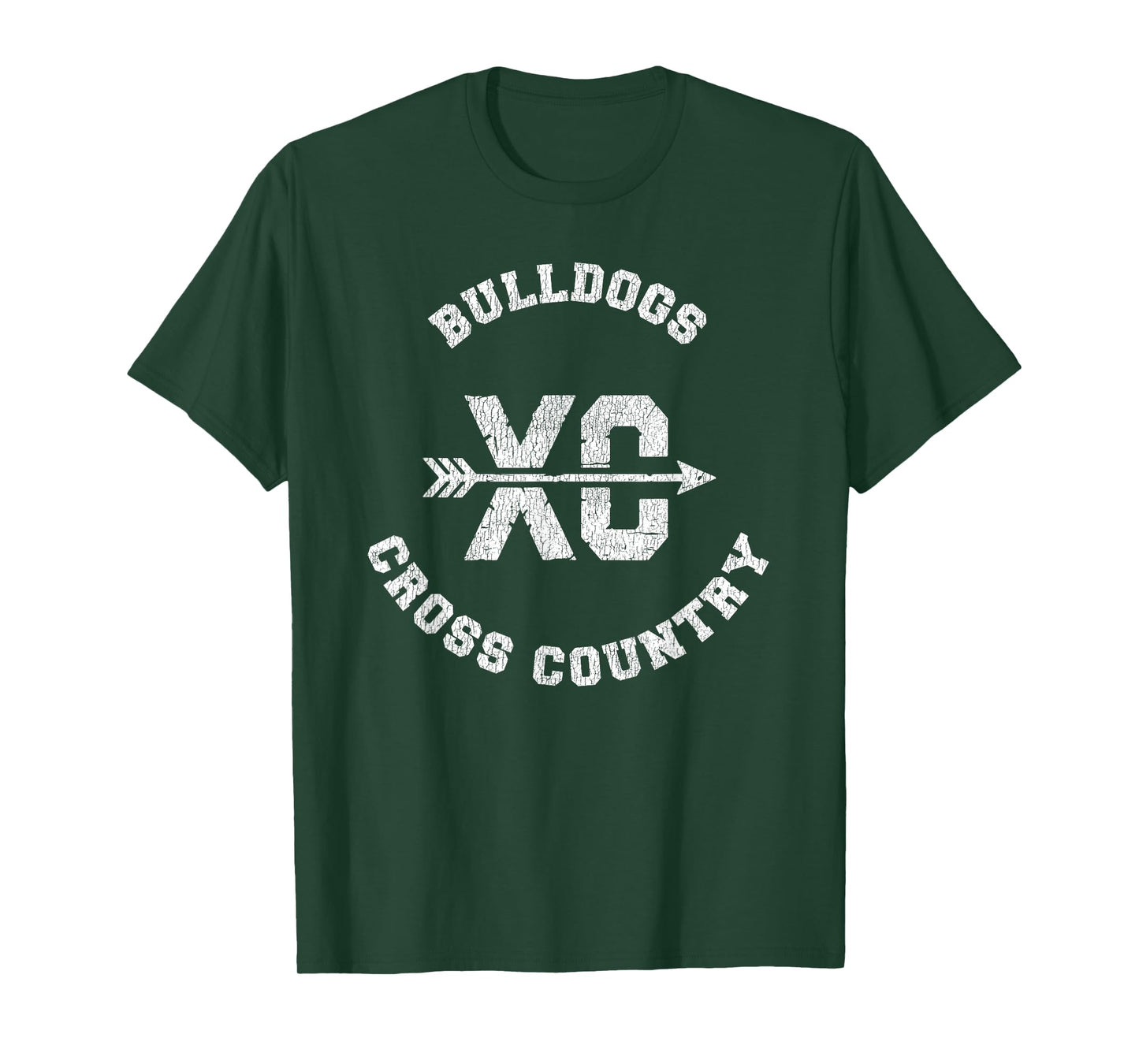 Bulldogs Cross Country Retro Distressed XC Running T-Shirt