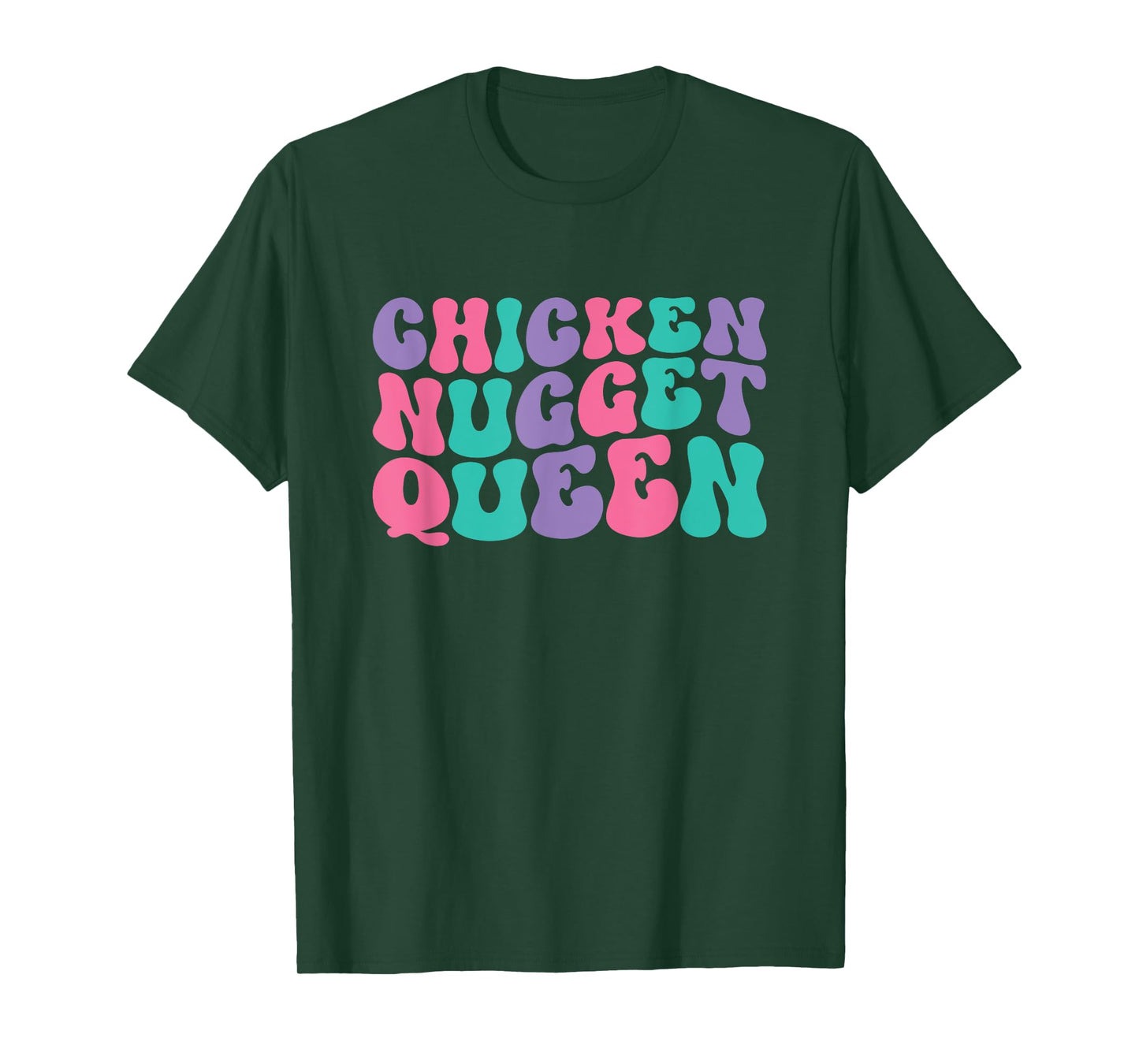 Chicken Nugget Queen Womens Chicken Nuggets Retro Vintage T-Shirt