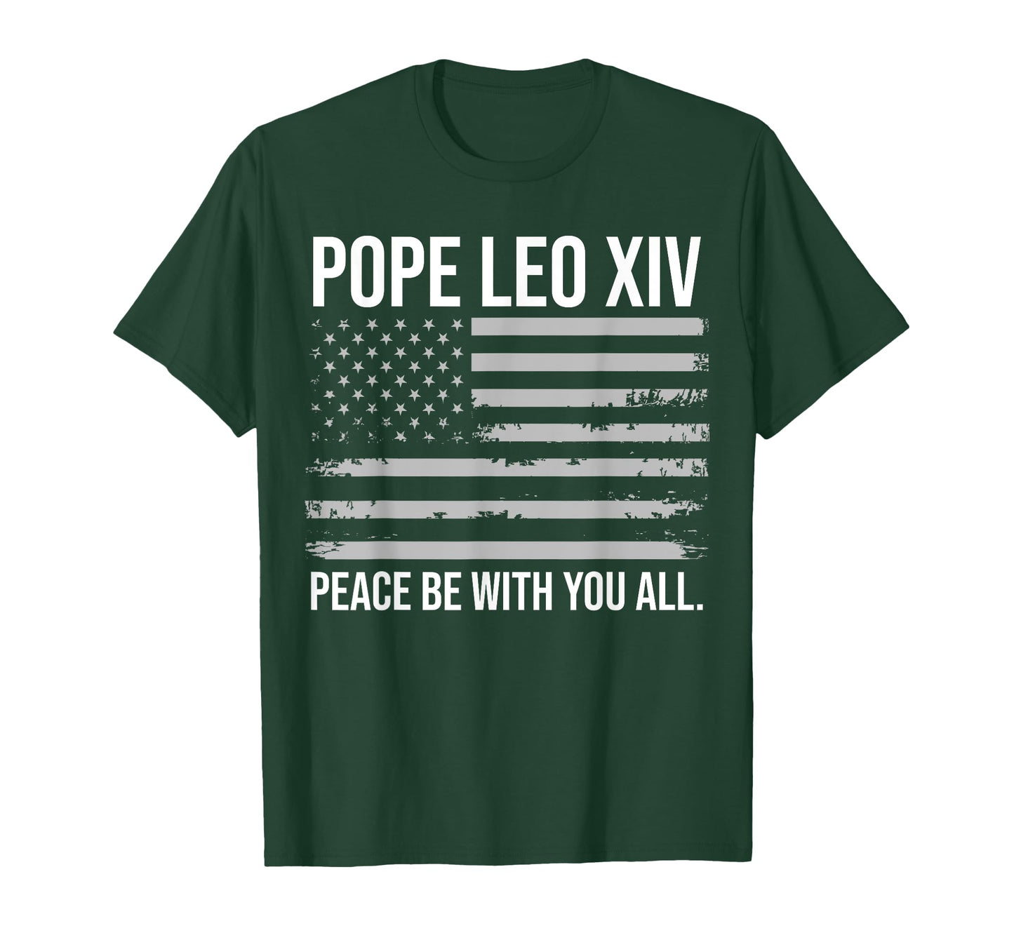 Pope Leo XIV 14th First american pope usa flag vintage T-Shirt