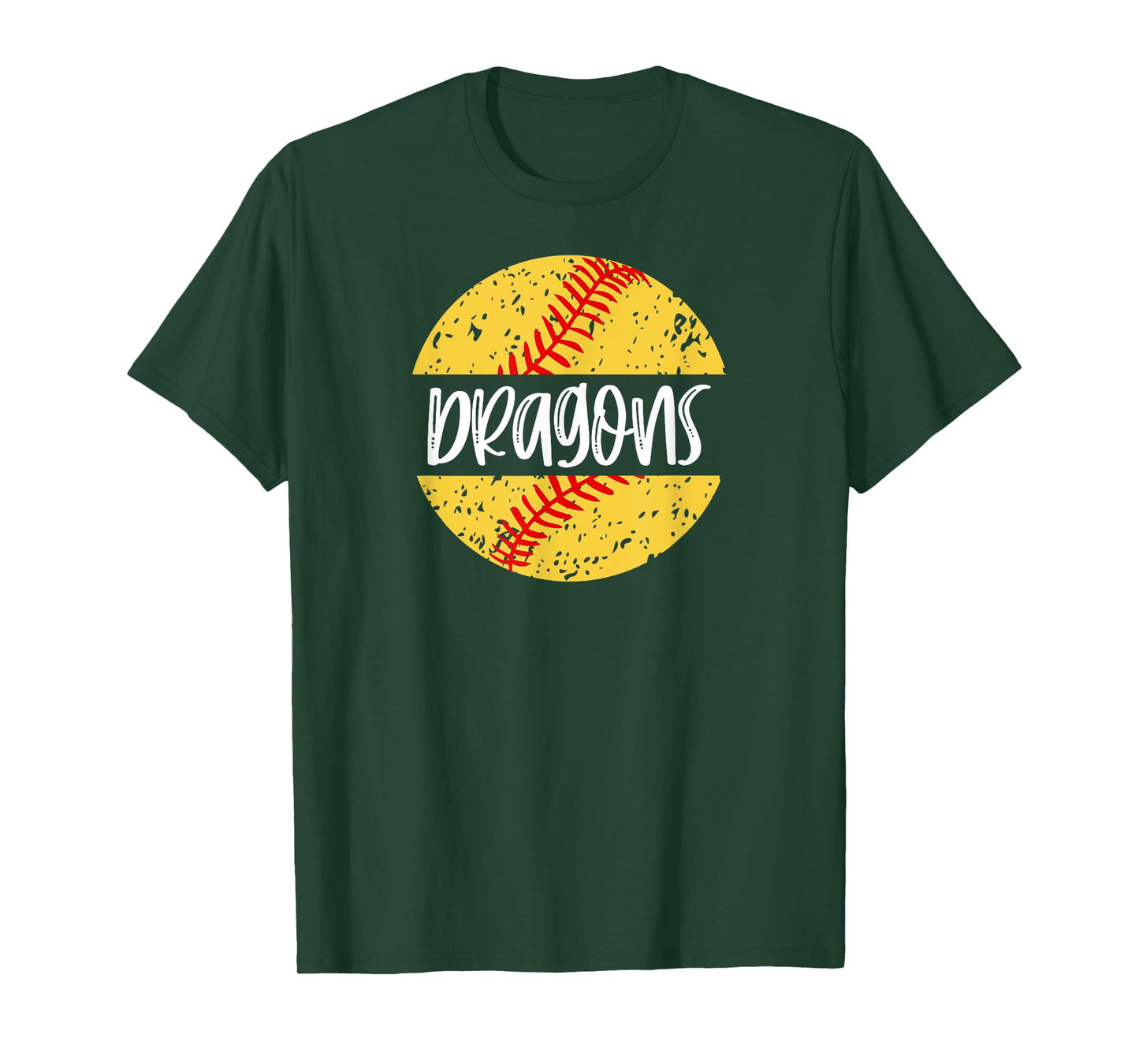 Dragons Softball Team Mascot School Spirit Game Day T-Shirt