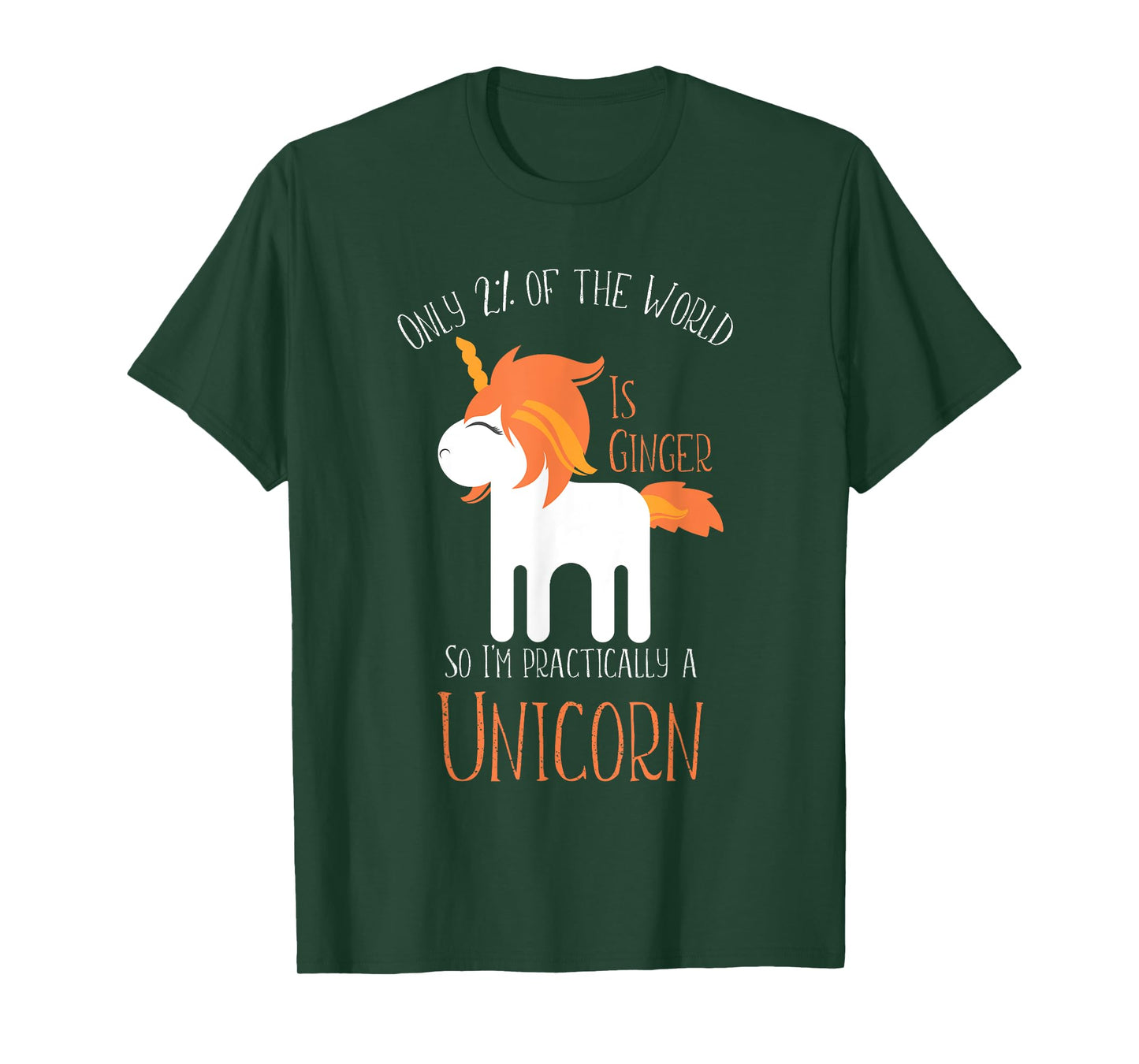 Funny Redheads Tshirt for Women and Kids Ginger Unicorn T-Shirt