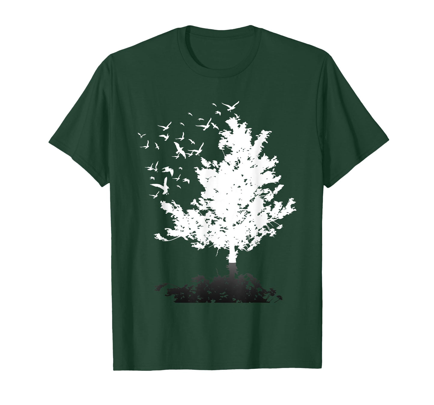 Outdoors Wildlife Flock Of Birds Forest Trees Nature T-Shirt