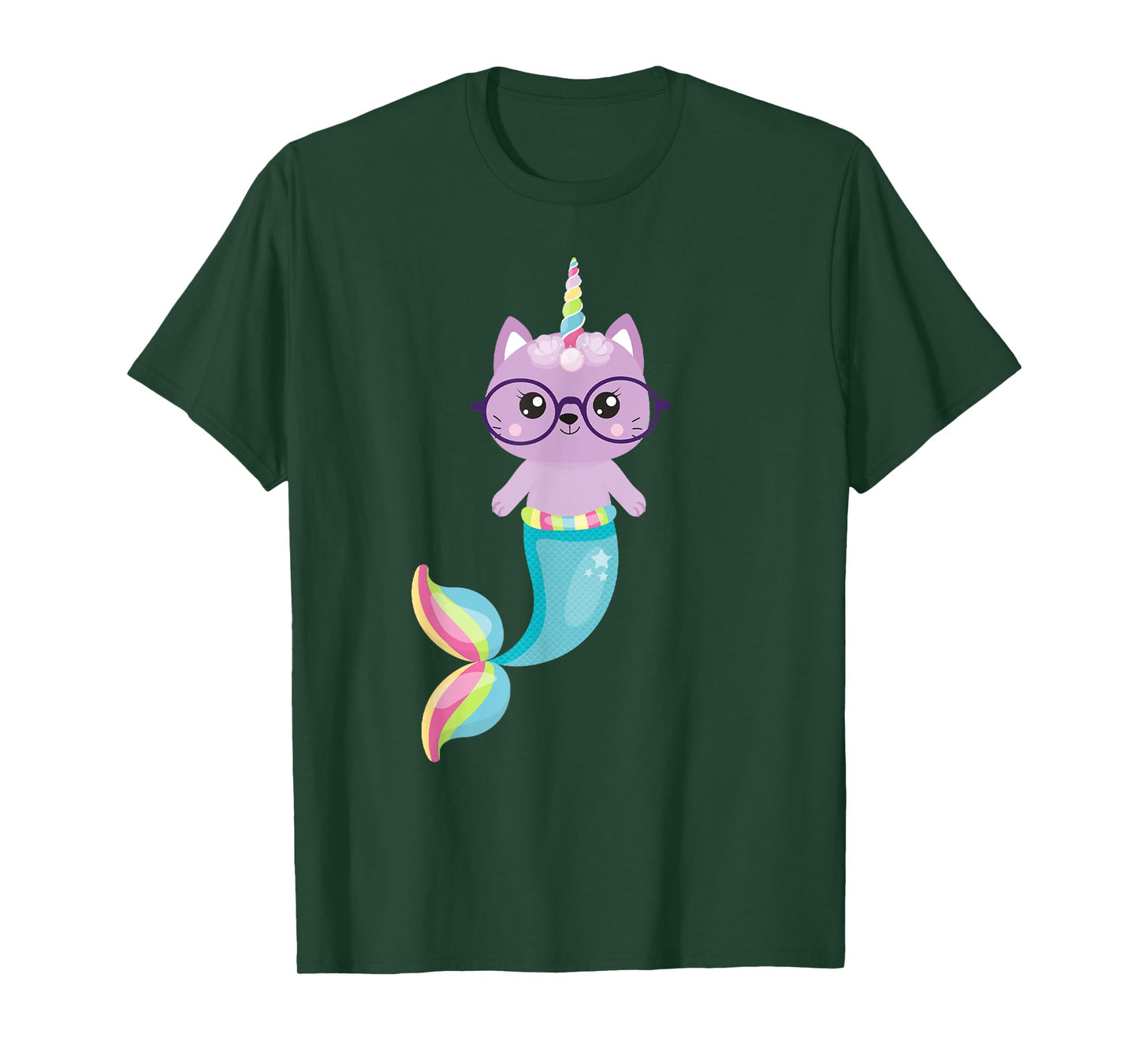 Caticorn Mermaid Unicorn Cat T-Shirt