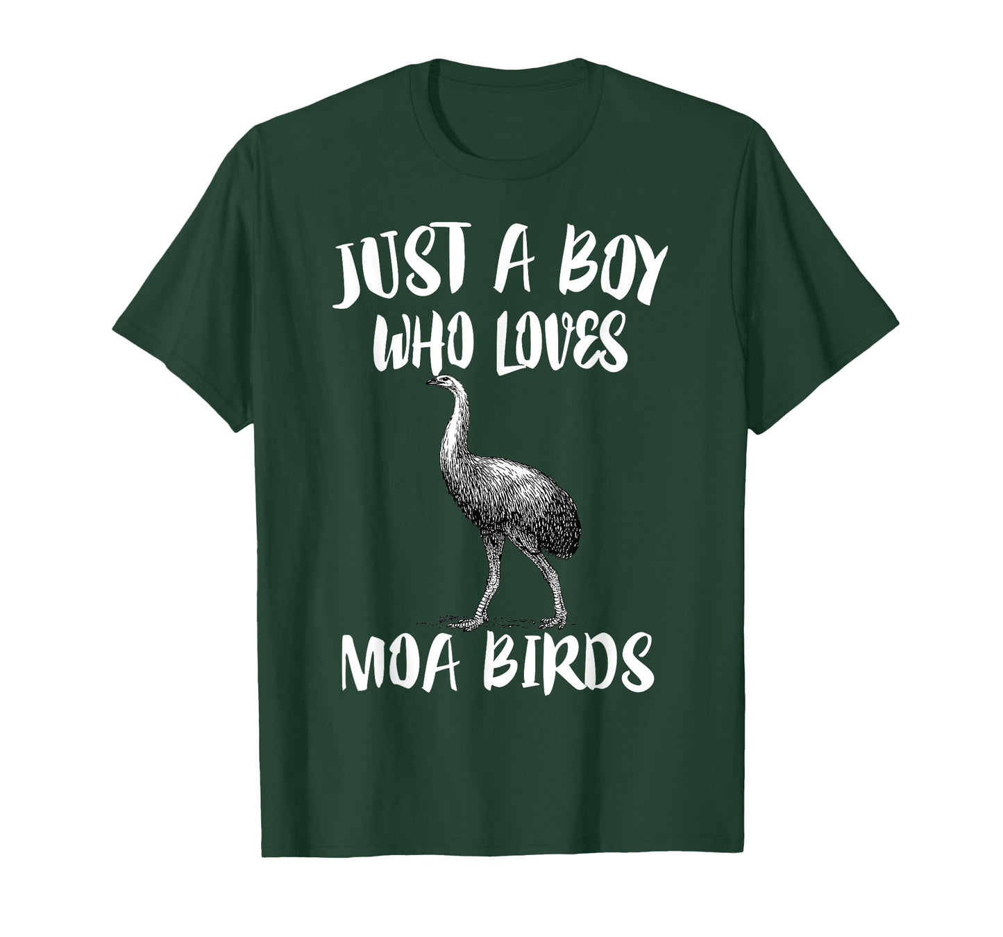 Just A Boy Who Loves Moa Birds Birding T-Shirt