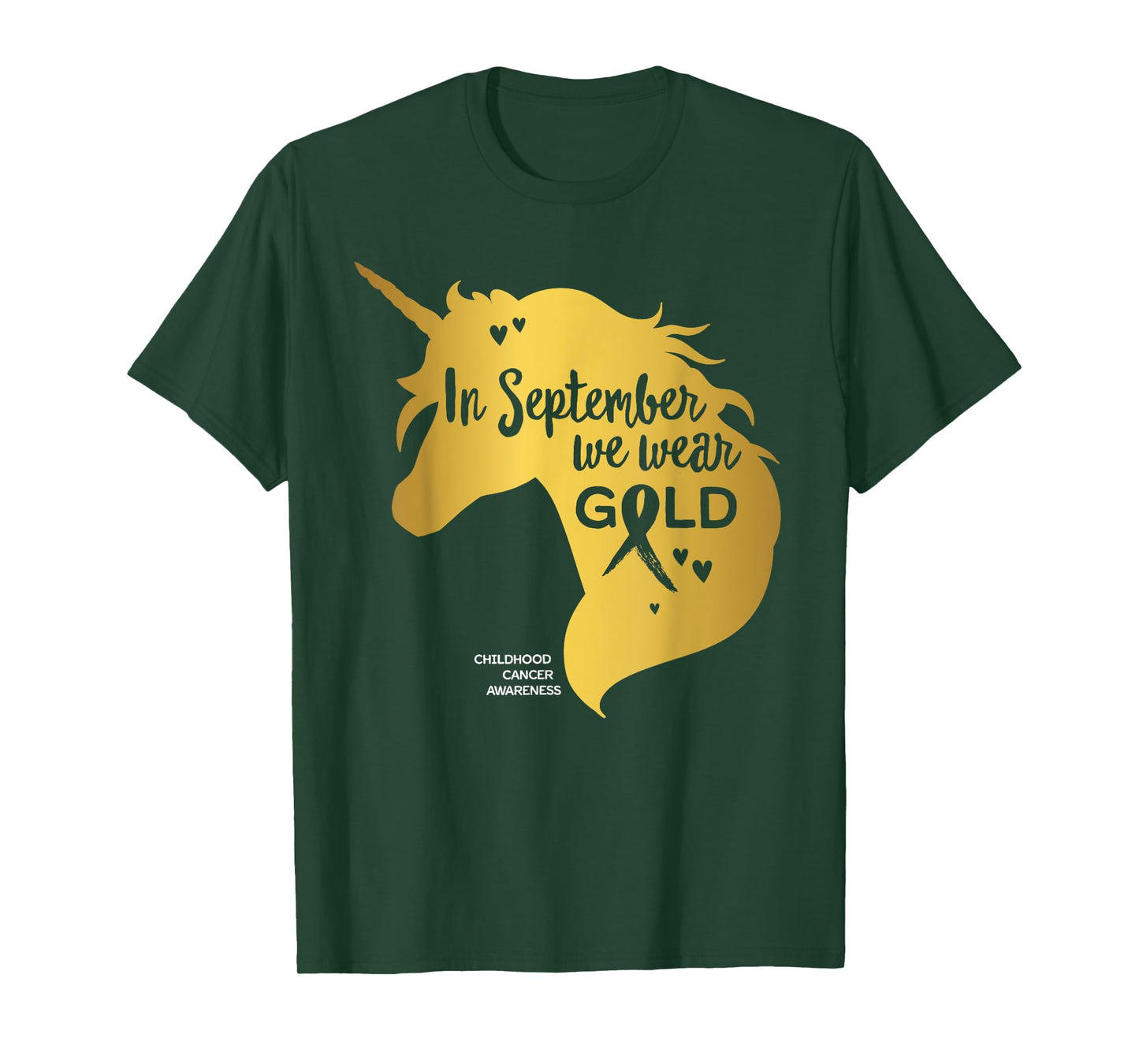 Childhood Cancer Awareness Shirts In September We Wear Gold T-Shirt