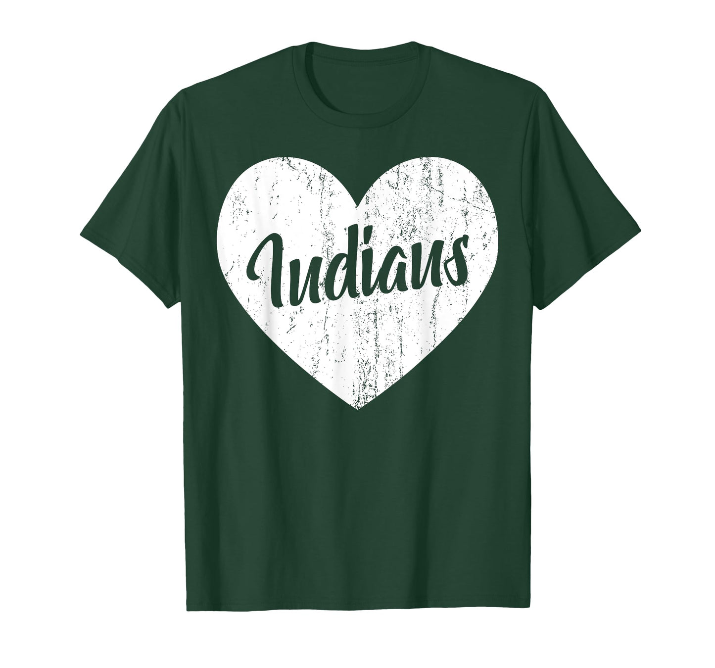 Indians School Sports Fan Team Spirit Mascot Heart Gift T-Shirt