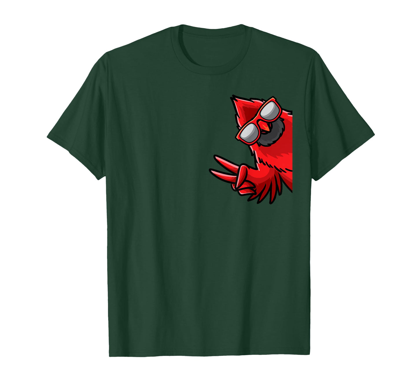 Northern Cardinal Bird Red Cardinal From Side T-Shirt