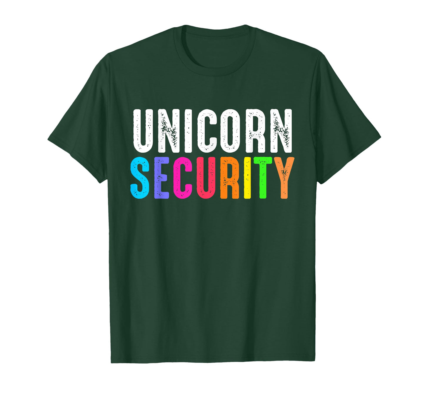 Halloween Dad Mom and Daughter Costume Unicorn Security T-Shirt