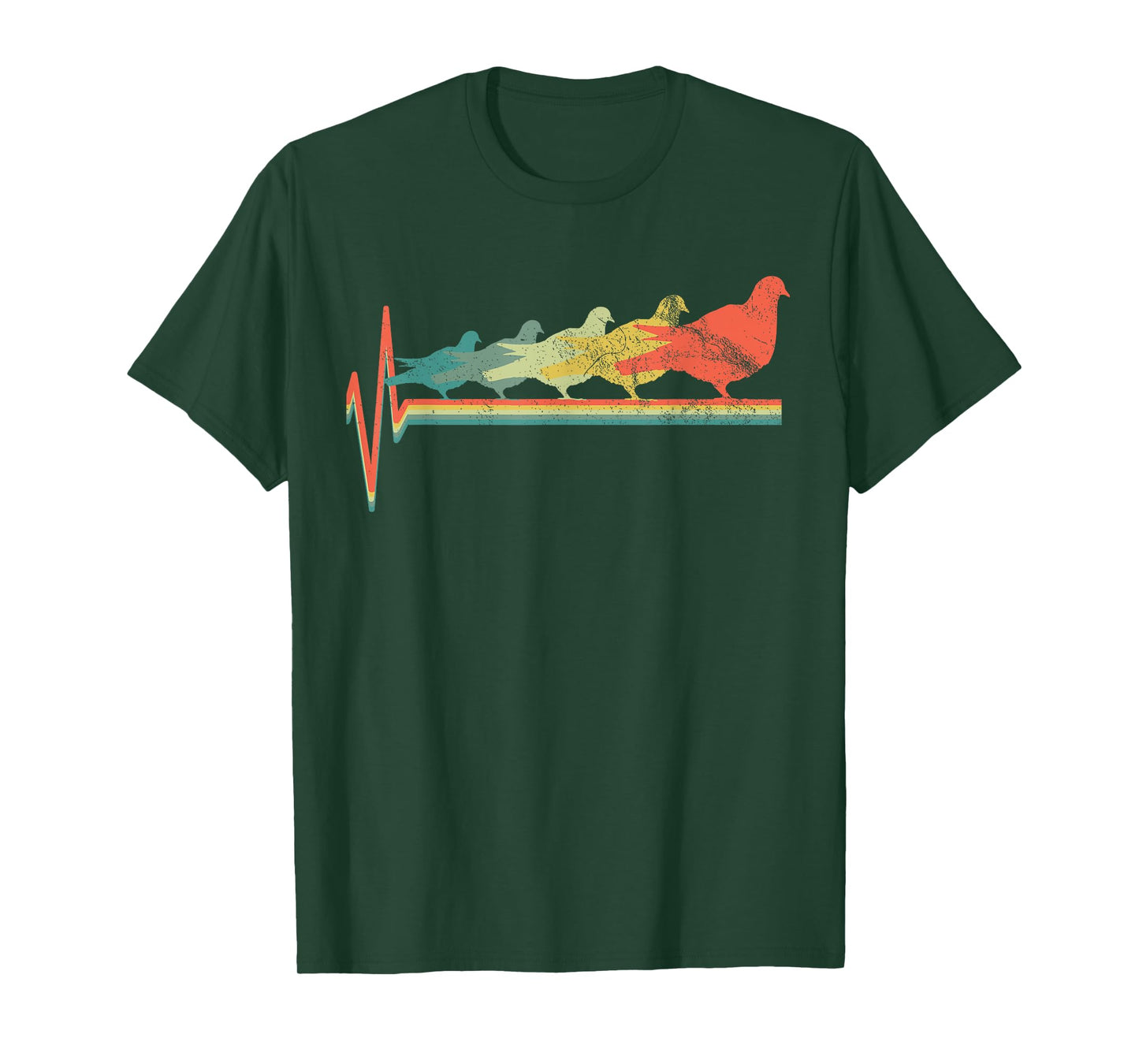 Bird Doves Pidgeon Heartbeat Gift Vintage T-Shirt