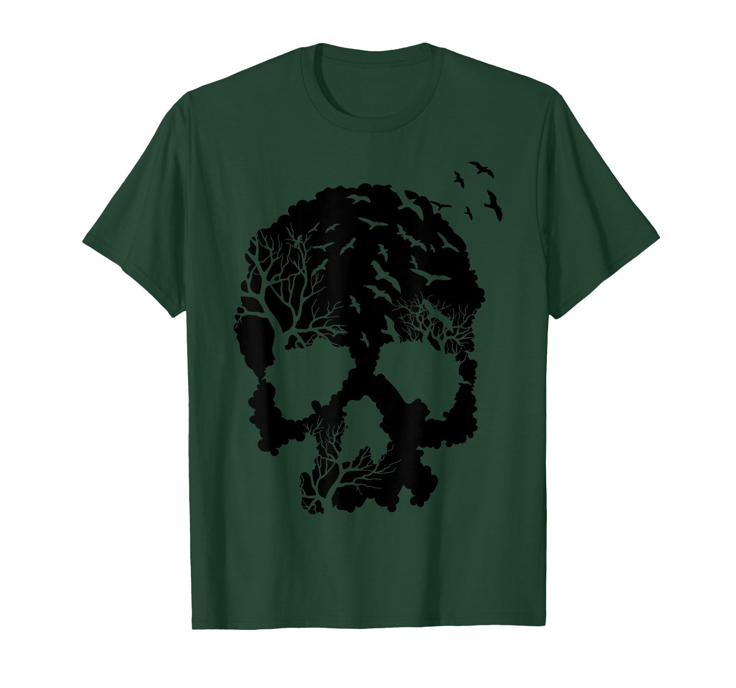 Skeleton with Trees and Birds T-Shirt