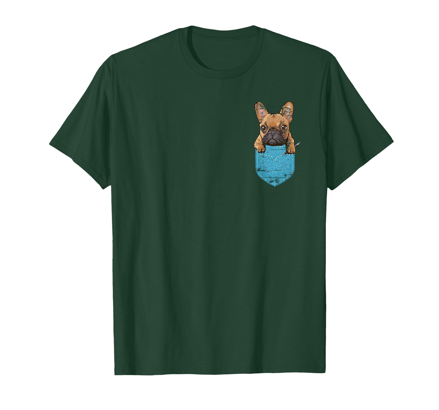 Cute Pet Animal Dog Breeder Gift Pocket French Bulldog Men Women Girls Kids T-Shirt