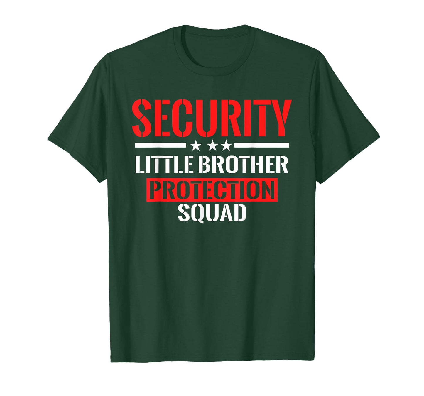 Security Little Brother Protection Squad Birthday Bro Party T-Shirt
