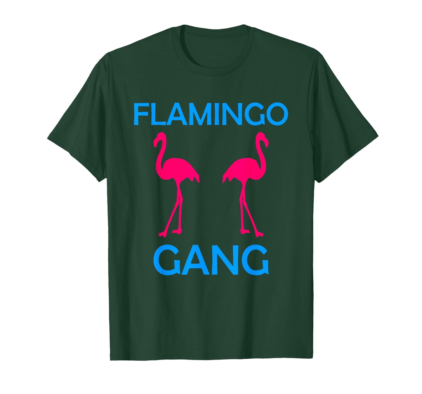 Funny Adult Humor Flamingo Gang Gag Design Men Women T-Shirt