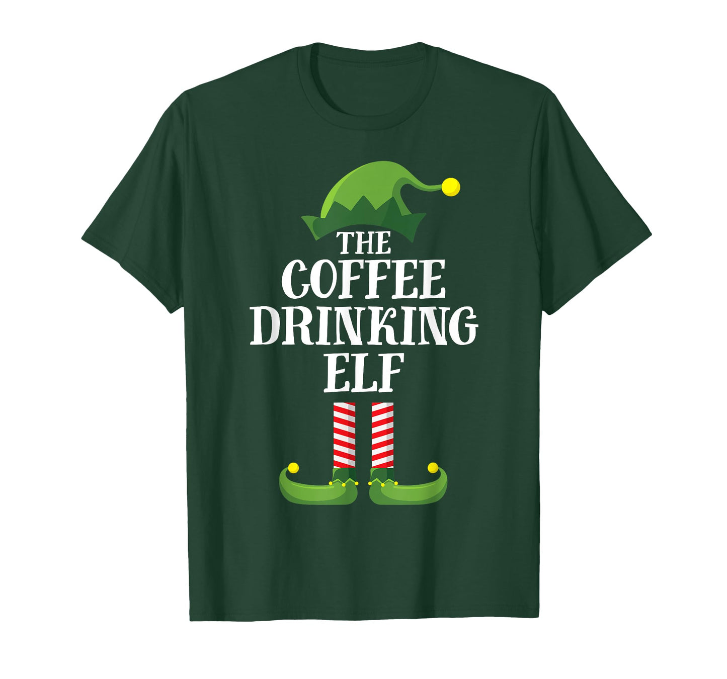 Coffee Elf Shirt Matching Family Group Funny Christmas T-Shirt